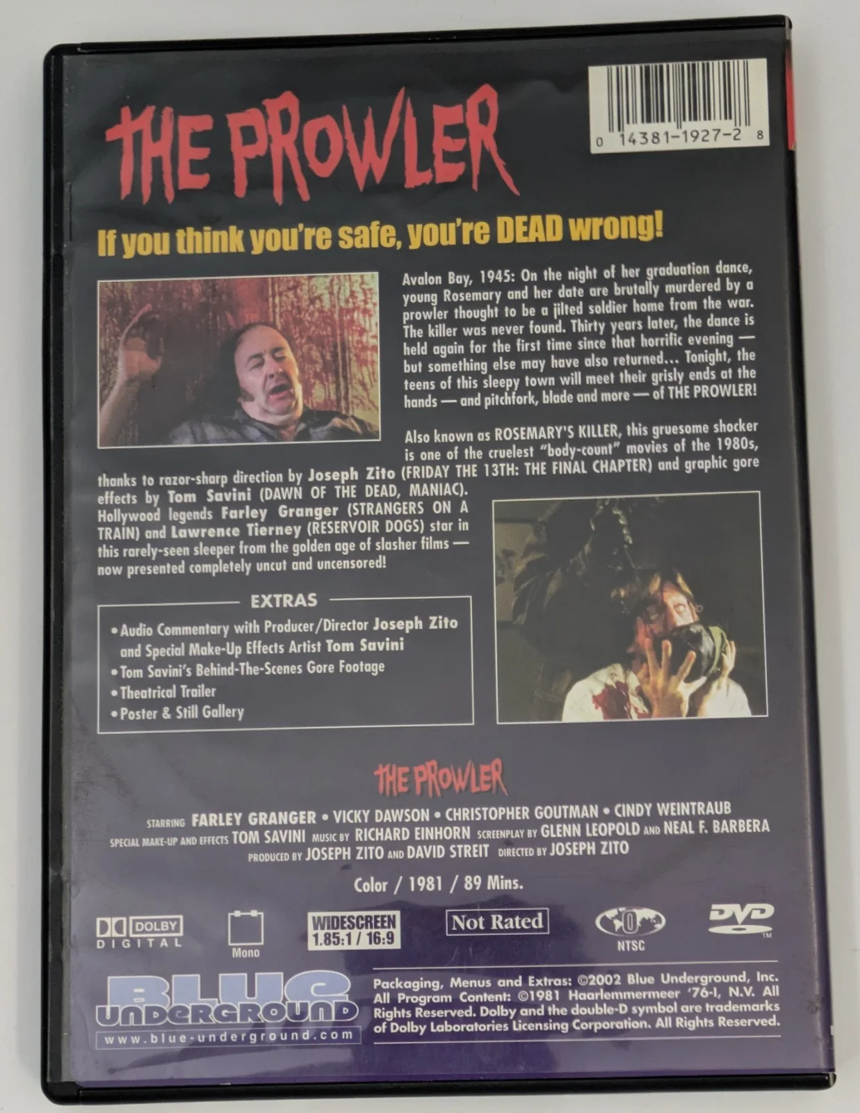 Tom Savini Signed Autographed x2 The Prowler DVD Horror Slasher Movie Halloween, image 3