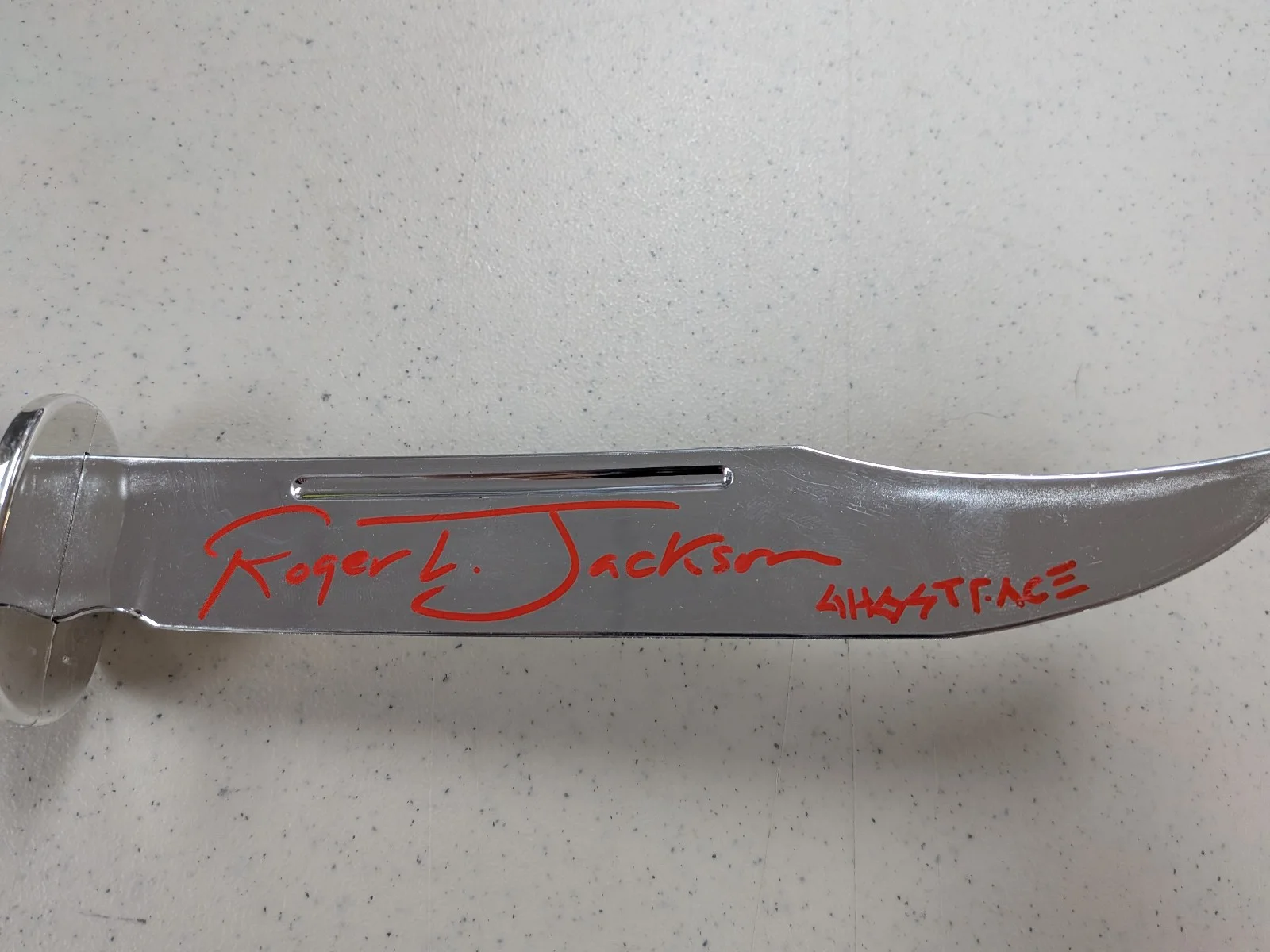 Roger JACKSON Signed PROP BOWIE KNIFE Scream Ghostface Autograph JSA COA, image 2