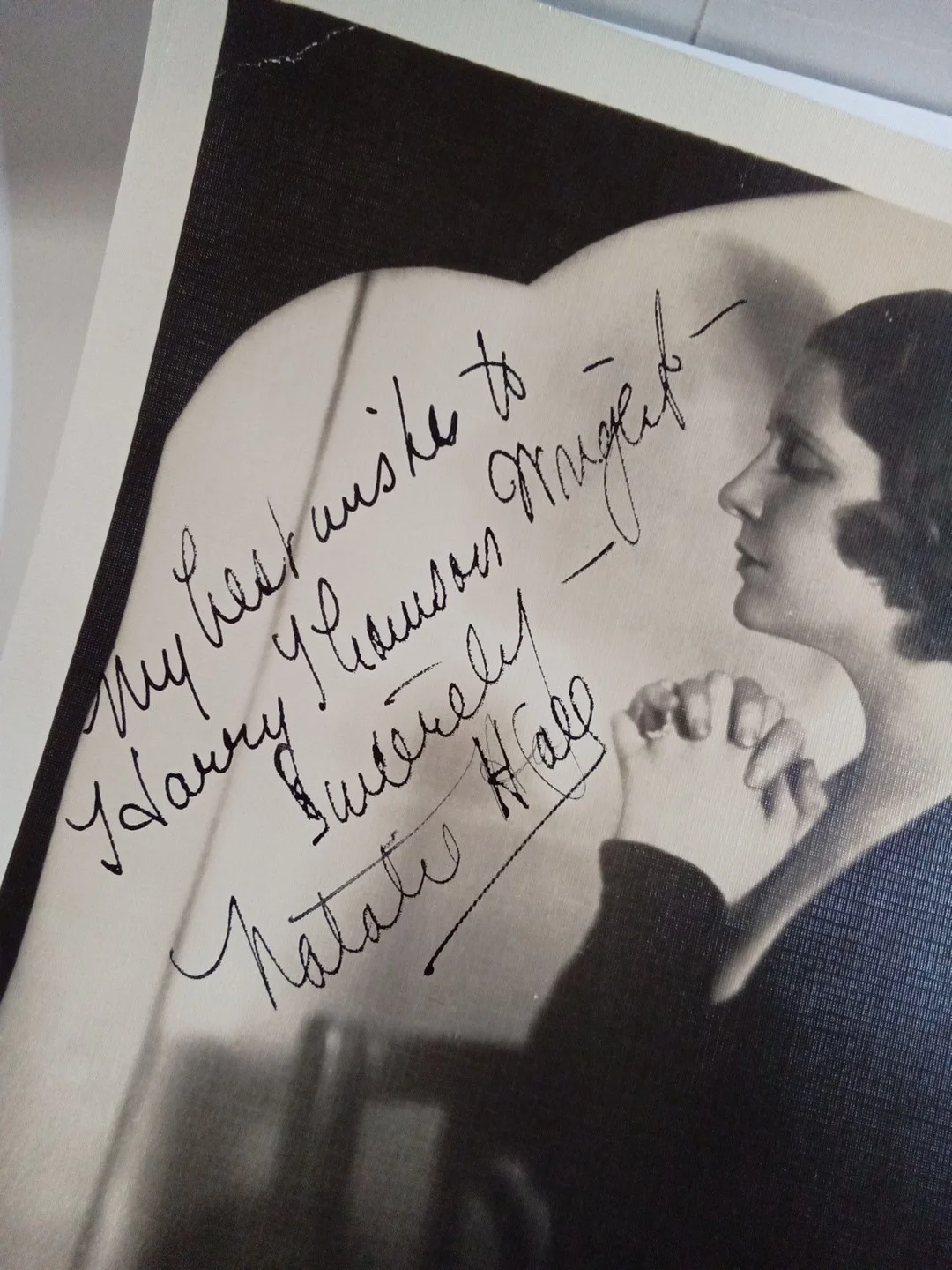 Natalie Hall Actress Signed Inscribed Vintage 8x10 B&W Photo RARE! JSA, изображение 3