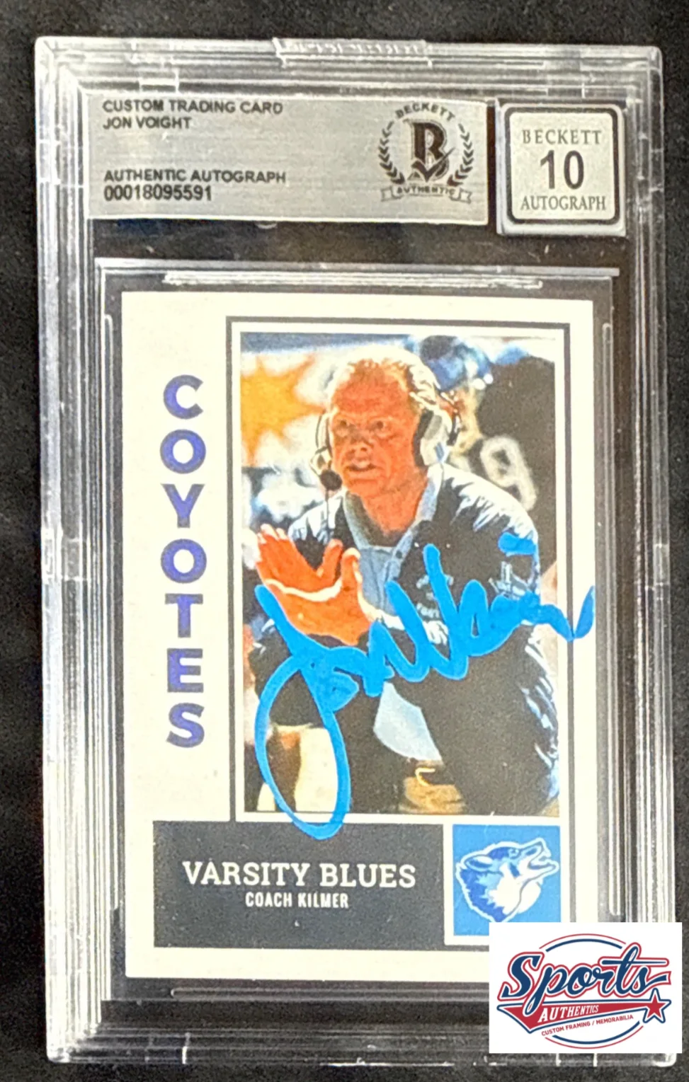 Jon Voight — Jon Voight Signed Varsity Blues Card RARE! Auto 10 BAS 00018095591