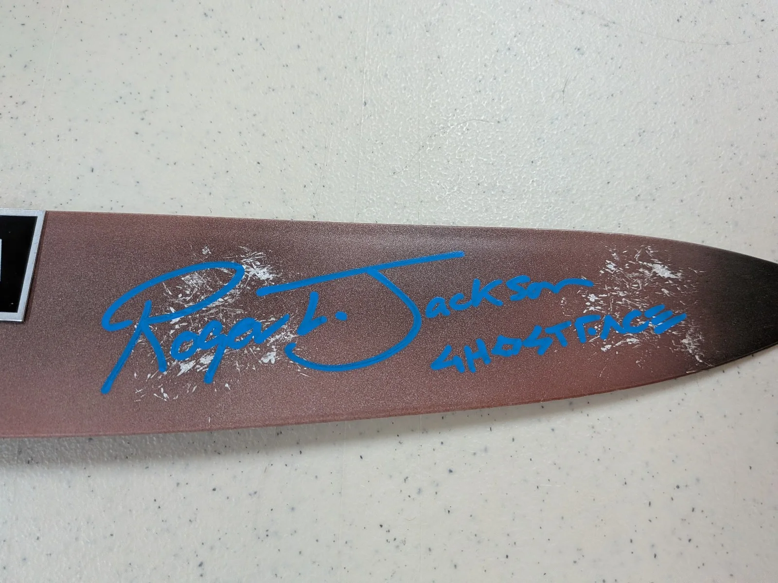 Roger JACKSON Signed PROP CHEF KNIFE Scream Ghostface Autograph JSA COA B, image 2