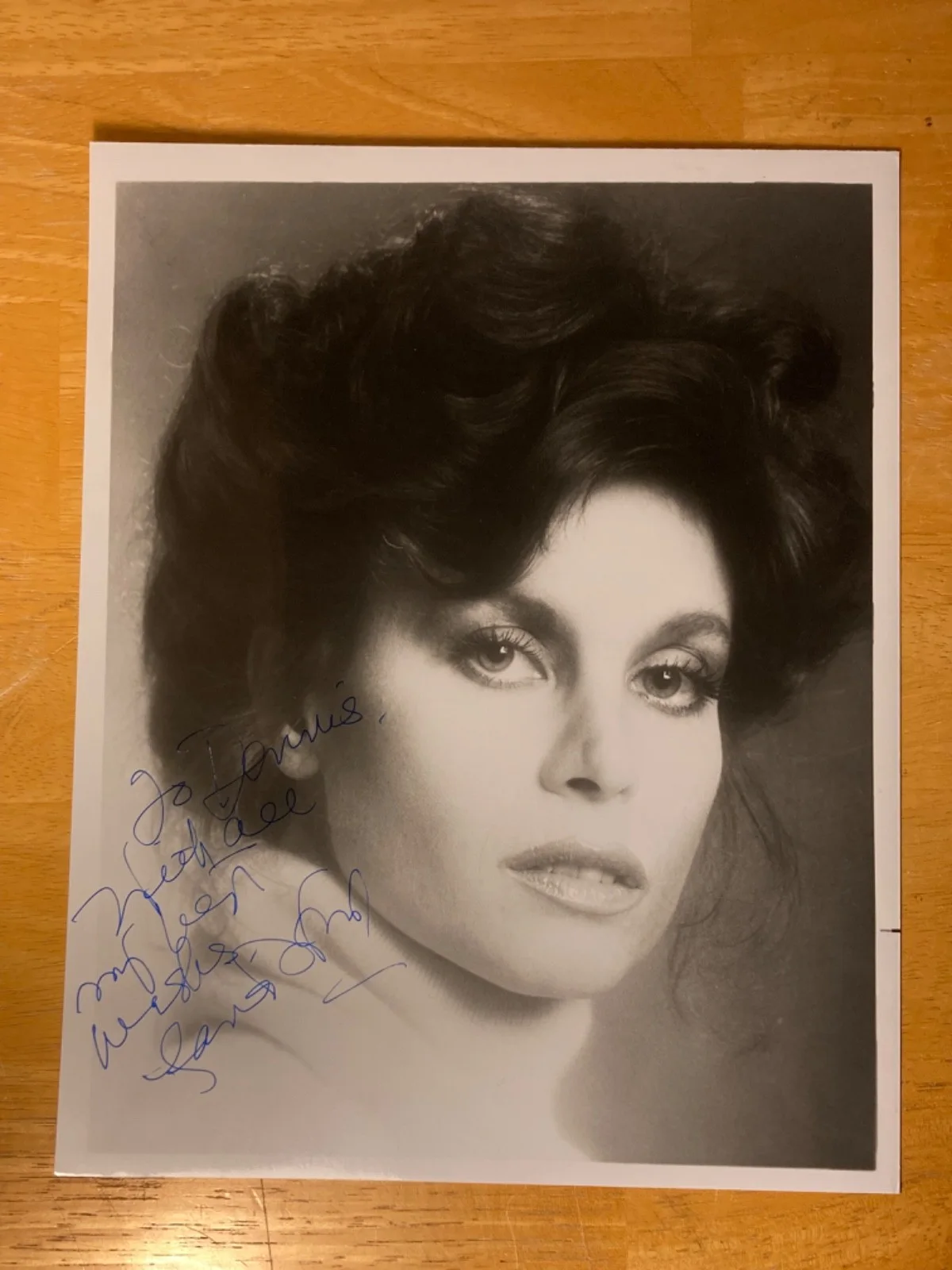Hand SIGNED Lana Wood 8x10 Vintage Photo - Actress James Bond Girl - To Dennis, изображение 2