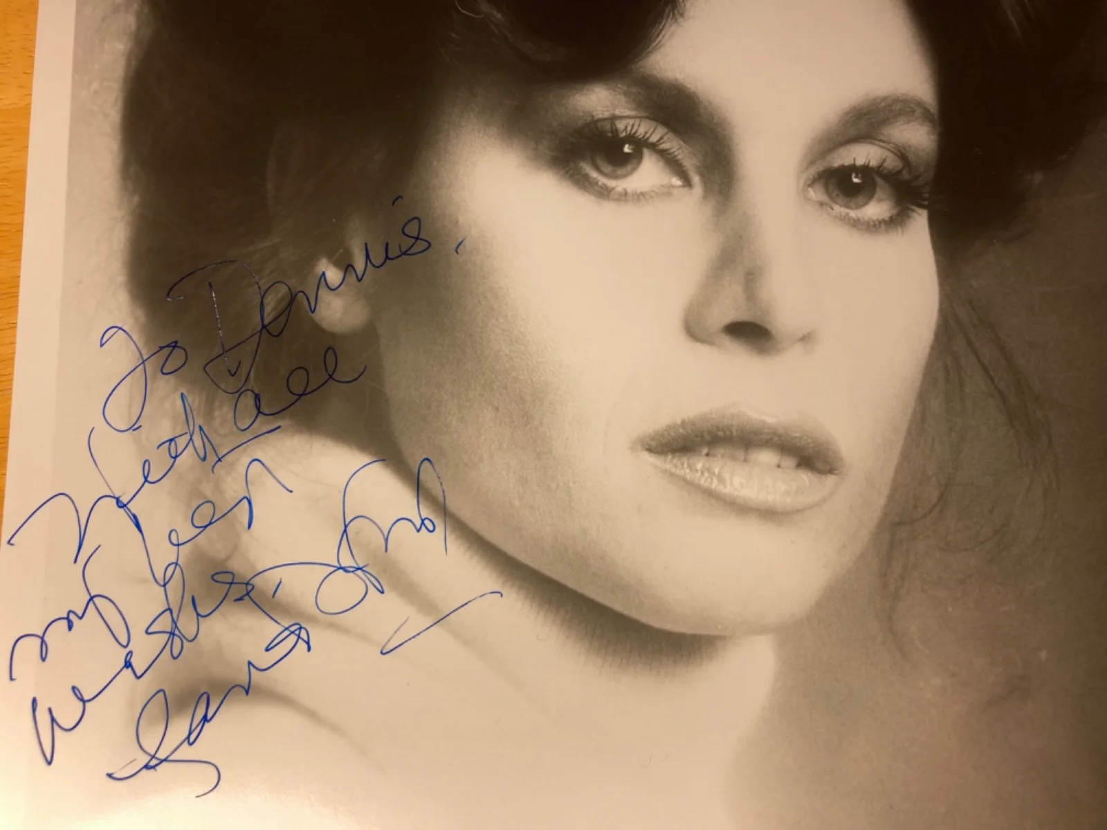 Hand SIGNED Lana Wood 8x10 Vintage Photo - Actress James Bond Girl - To Dennis, изображение 3