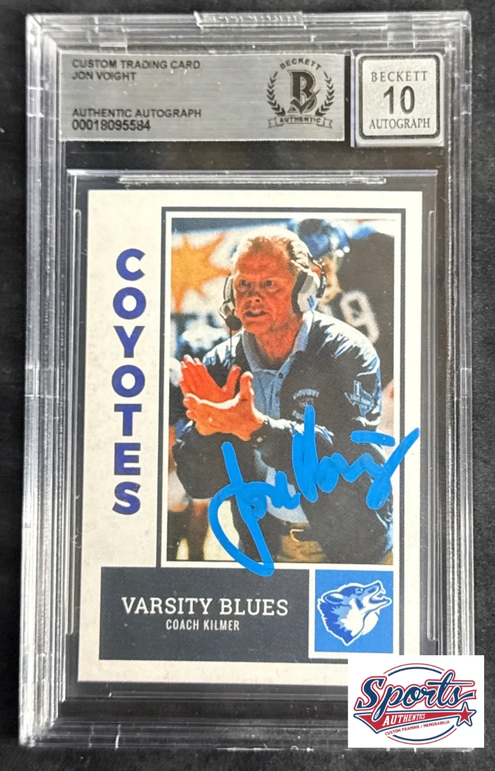Jon Voight — Jon Voight Signed Varsity Blues Card RARE! Auto 10 BAS 00018095584