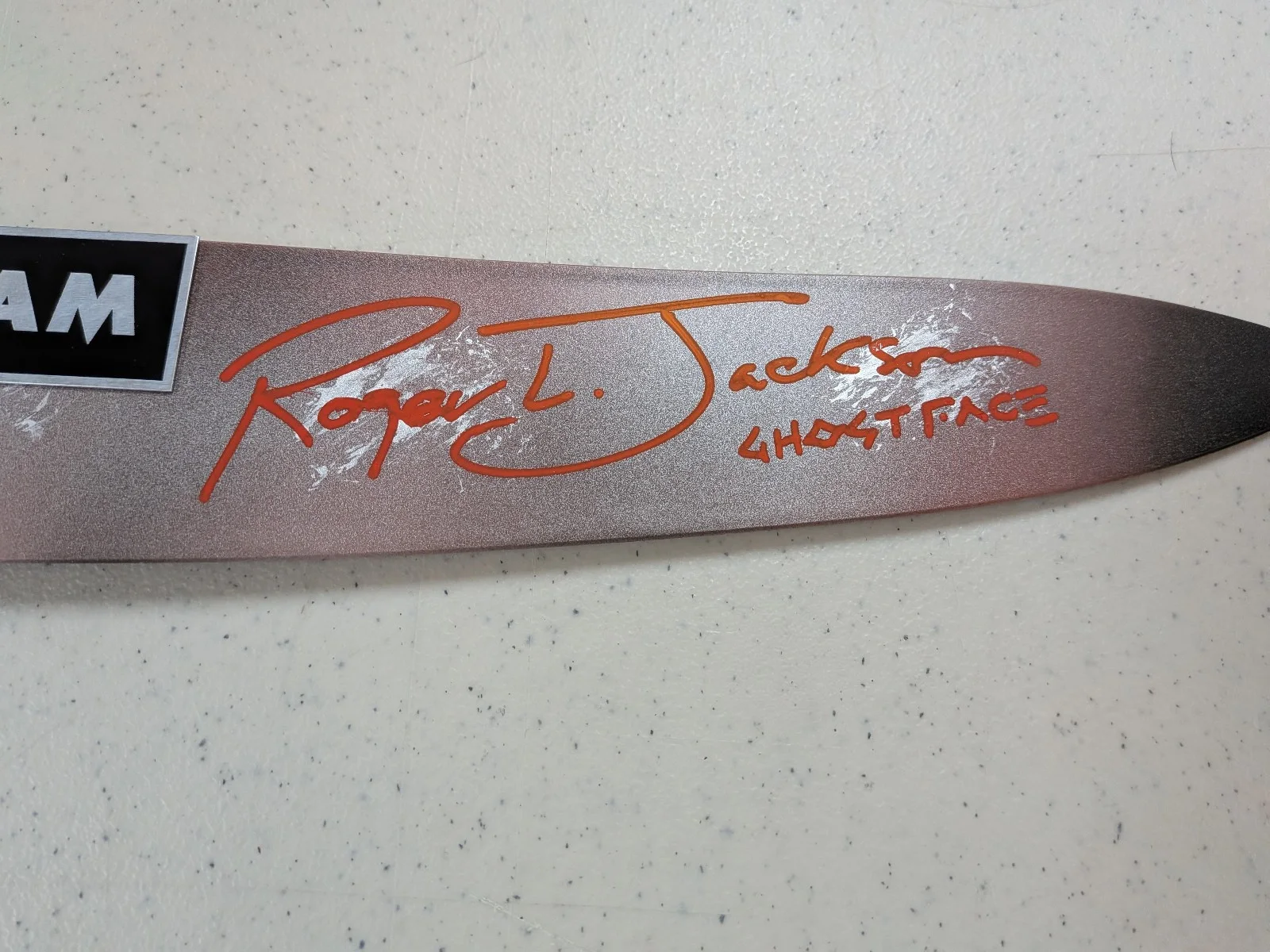 Roger JACKSON Signed PROP CHEF KNIFE Scream Ghostface Autograph JSA COA R, image 2