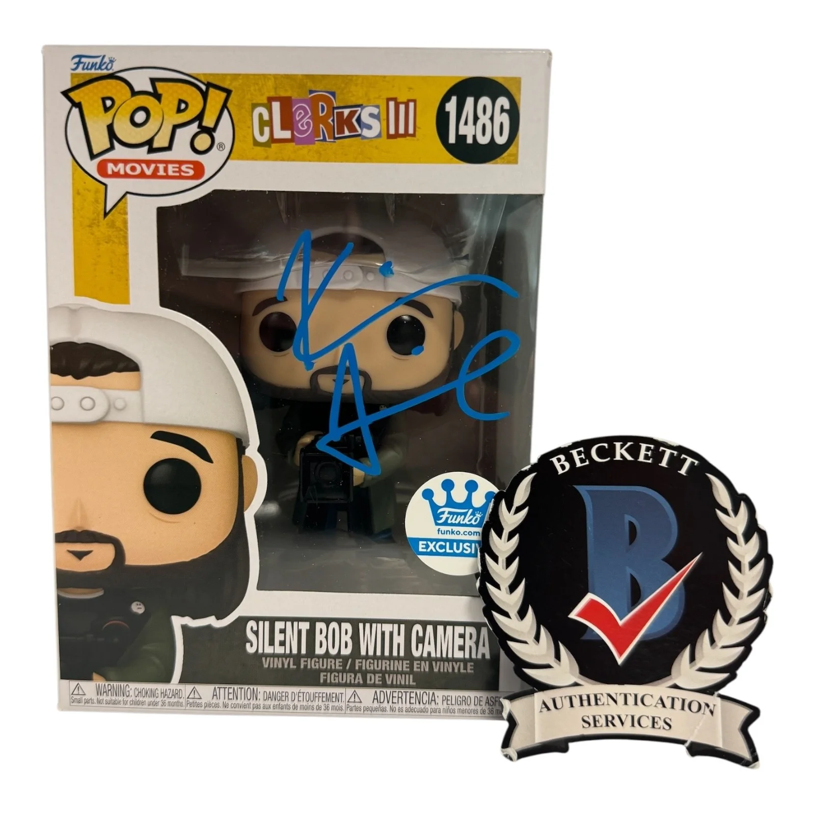 KEVIN SMITH — KEVIN SMITH SIGNED AUTOGRAPH FUNKO POP 1486 CLERKS III BECKETT BAS