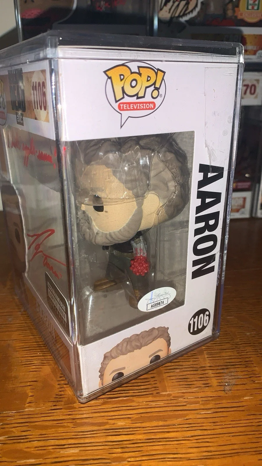 Ross Marquand Signed Aaron Funko Pop Walking Dead JSA Coa W Quote And Hardstack, image 2