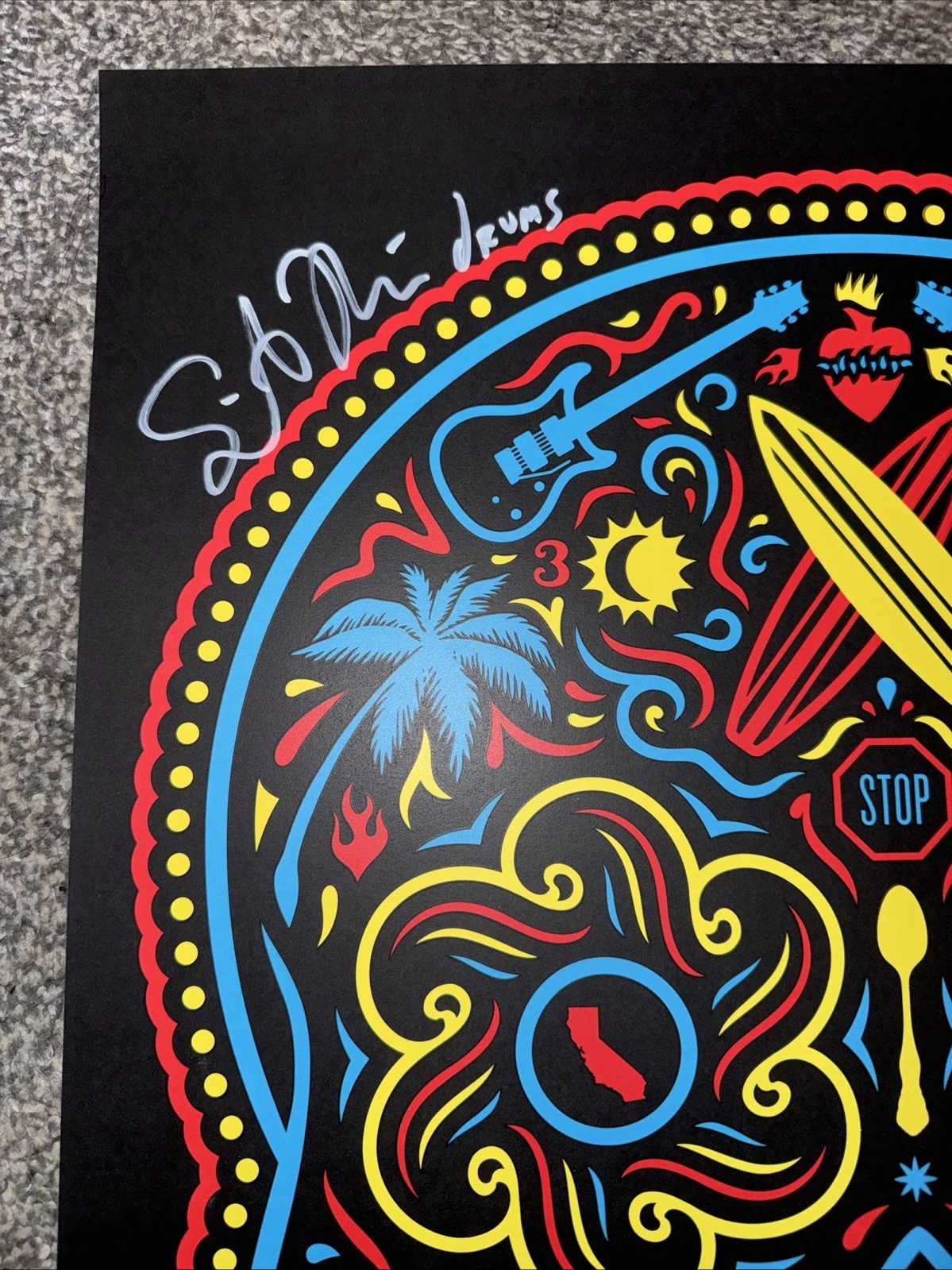 Jane’s Addiction Band Signed Sterling Spoon Poster Lithograph Rare, image 5