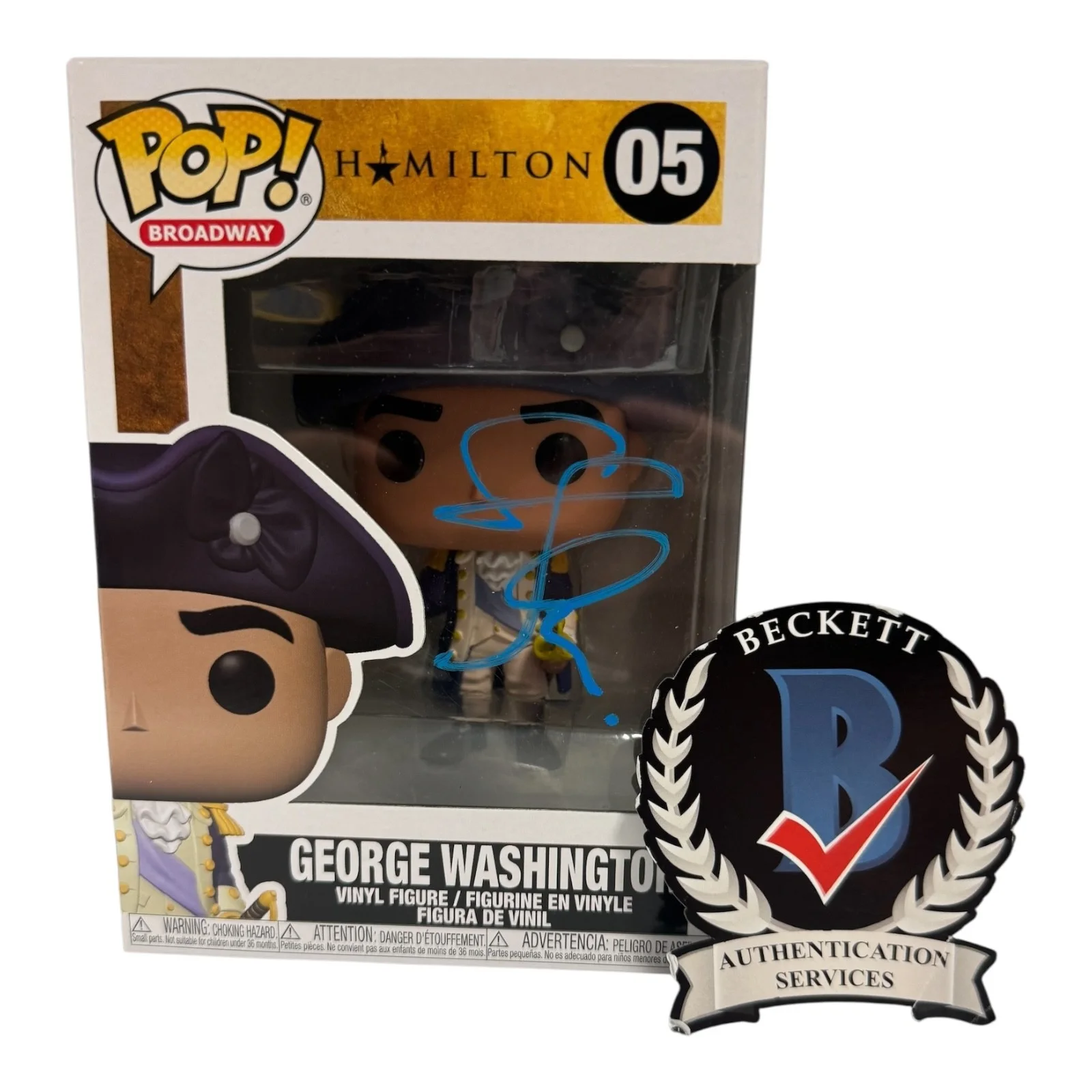 Christopher Jackson — Christopher Jackson Signed Autograph Hamilton Funko Pop 05 Beckett BAS