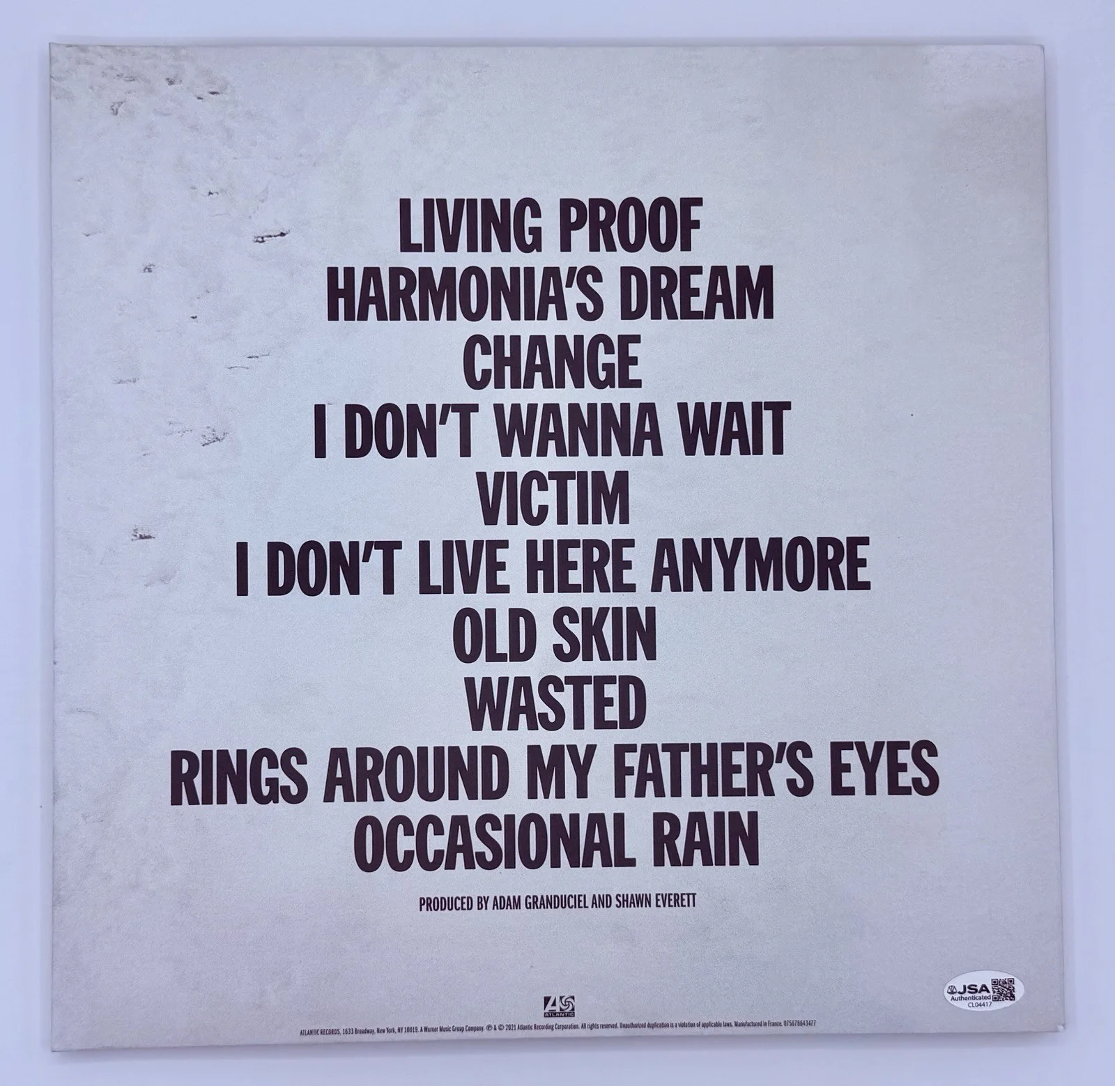 The War On Drugs Signed I Don’t Live Here Anymore Album Record Vinyl LP JSA COA, изображение 2