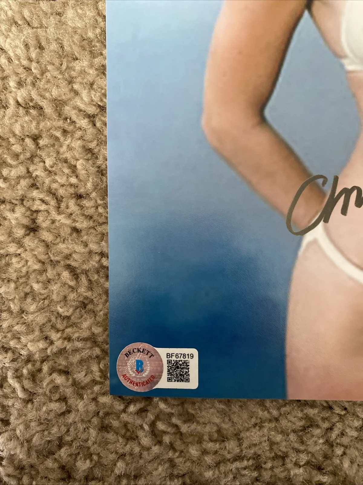 Christie Brinkley Signed Autographed 8x10 Photo Beckett BAS COA, image 3