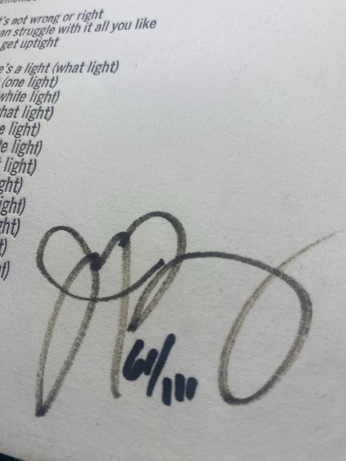Wilco Sky Blue Sky Era Signed Lyrics On Cardstock Autographed By Jeff Tweedy, изображение 3