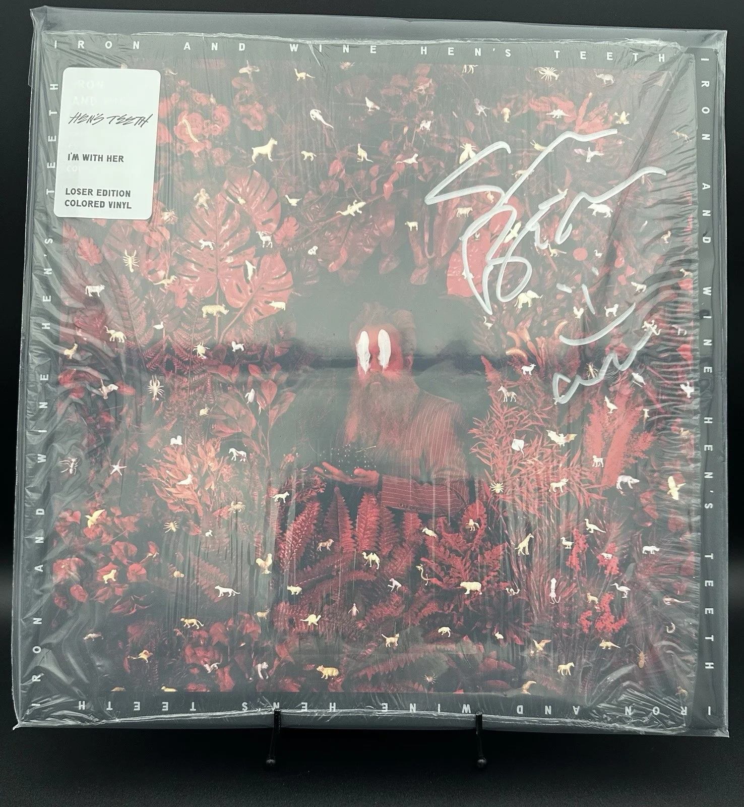Iron and Wine Hen’s Teeth AUTOGRAPHED Sam Beam Marble Vinyl LP 2026, image 4