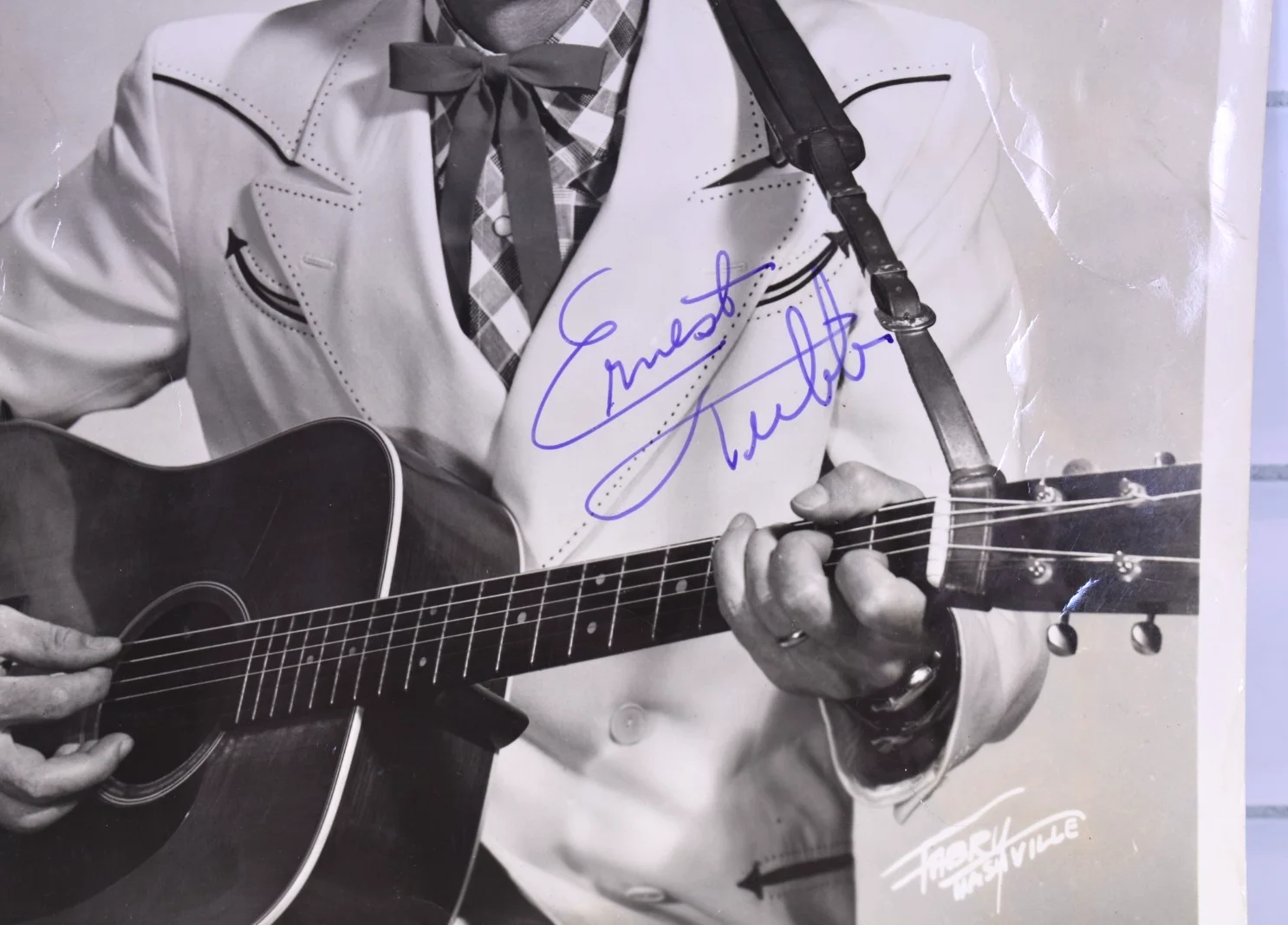 Vintage Ernest Tubb Signed 8" x 10" Black & White Photo Country Singer Opry, изображение 2