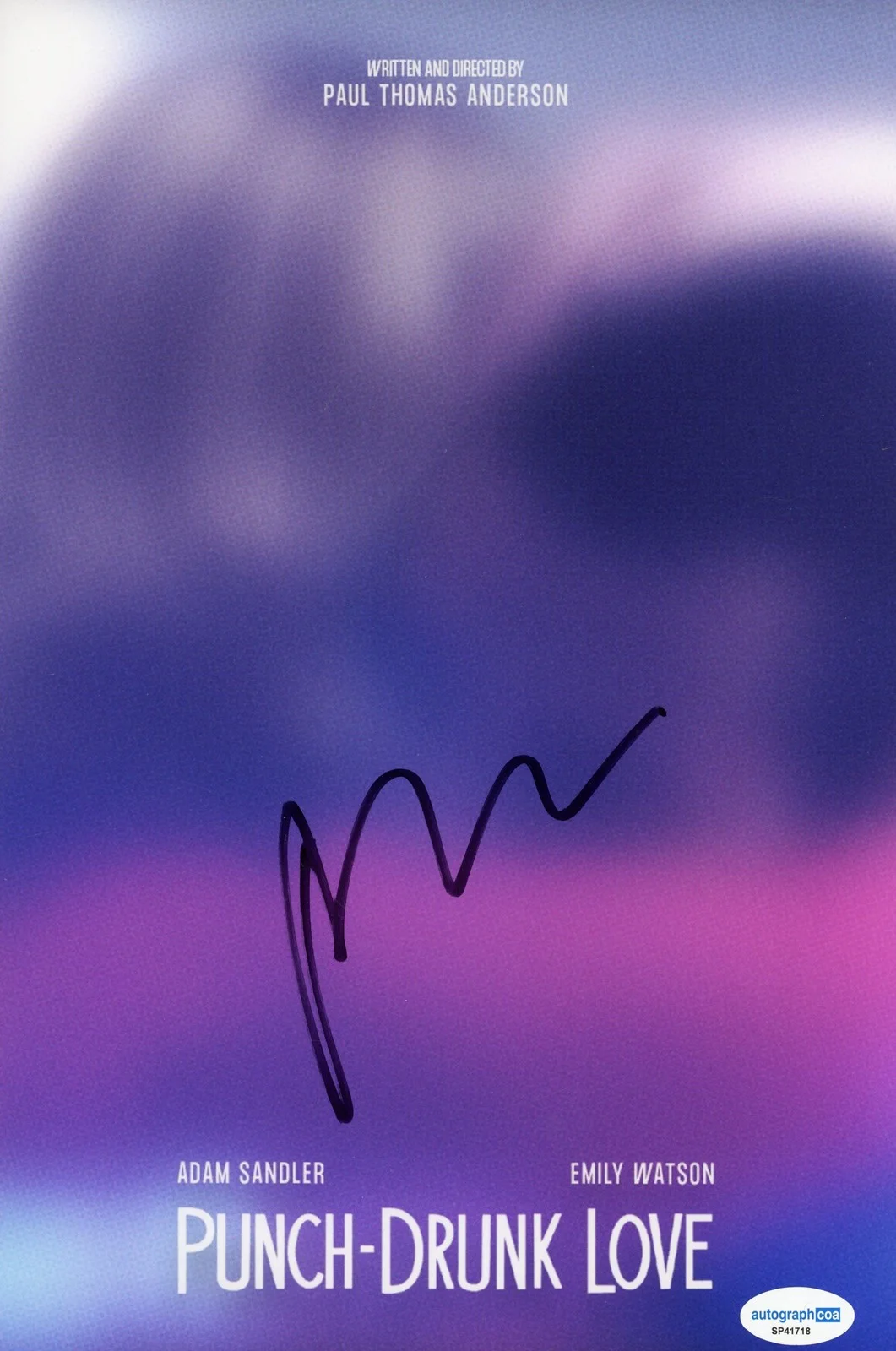 Paul Thomas Anderson — Paul Thomas Anderson "Punch-Drunk Love" AUTOGRAPH Signed 8x12 Photo ACOA