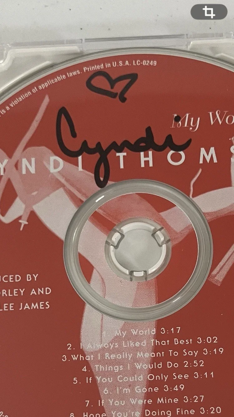 CYNDI THOMSON SIGNED/AUTOGRAPHED CD WITH COA, image 2