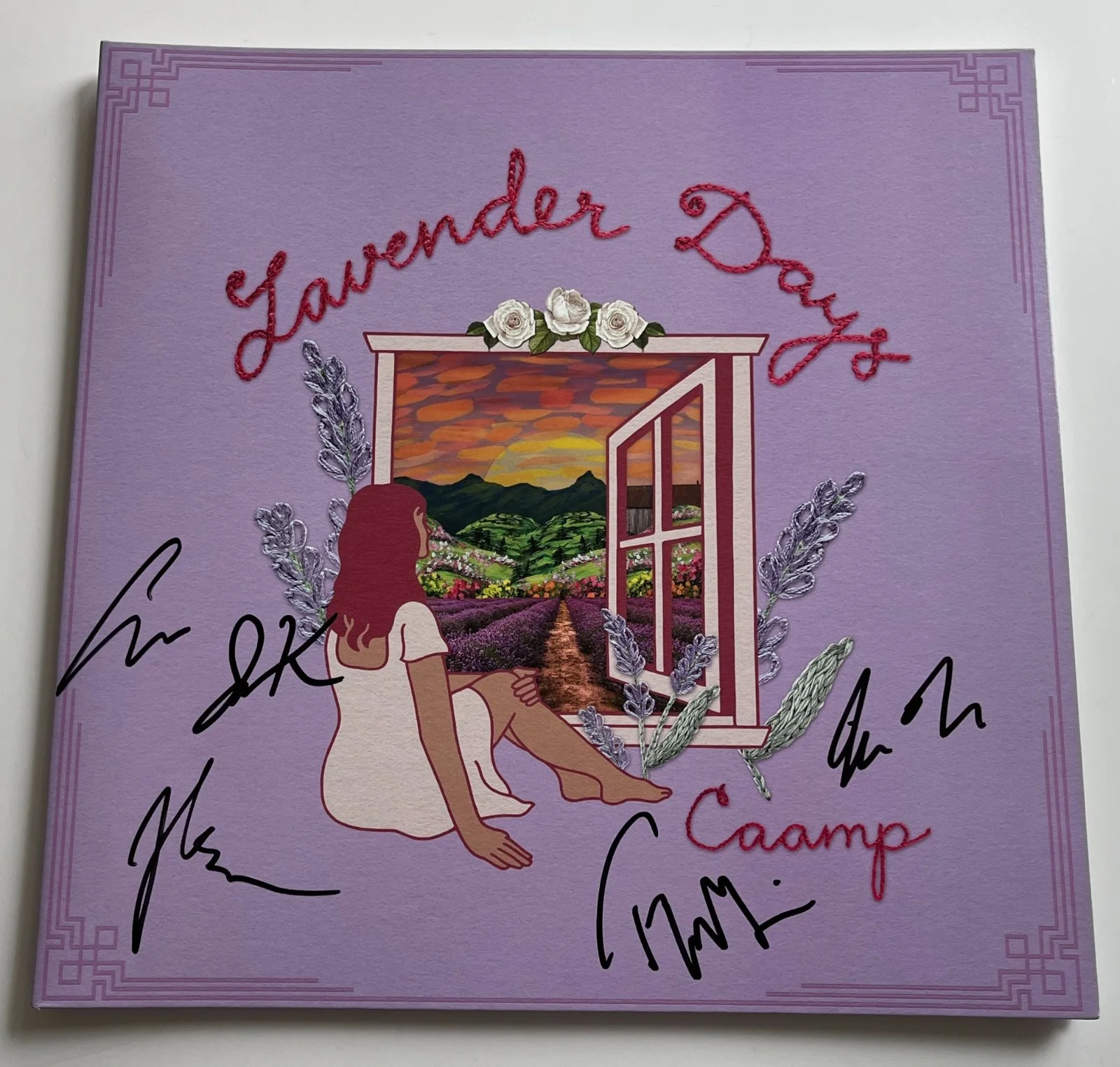 CAAMP SIGNED AUTOGRAPH LAVENDER DAYS VINYL ALBUM TAYLOR MEIER +4 w/EXACT PROOF, изображение 2