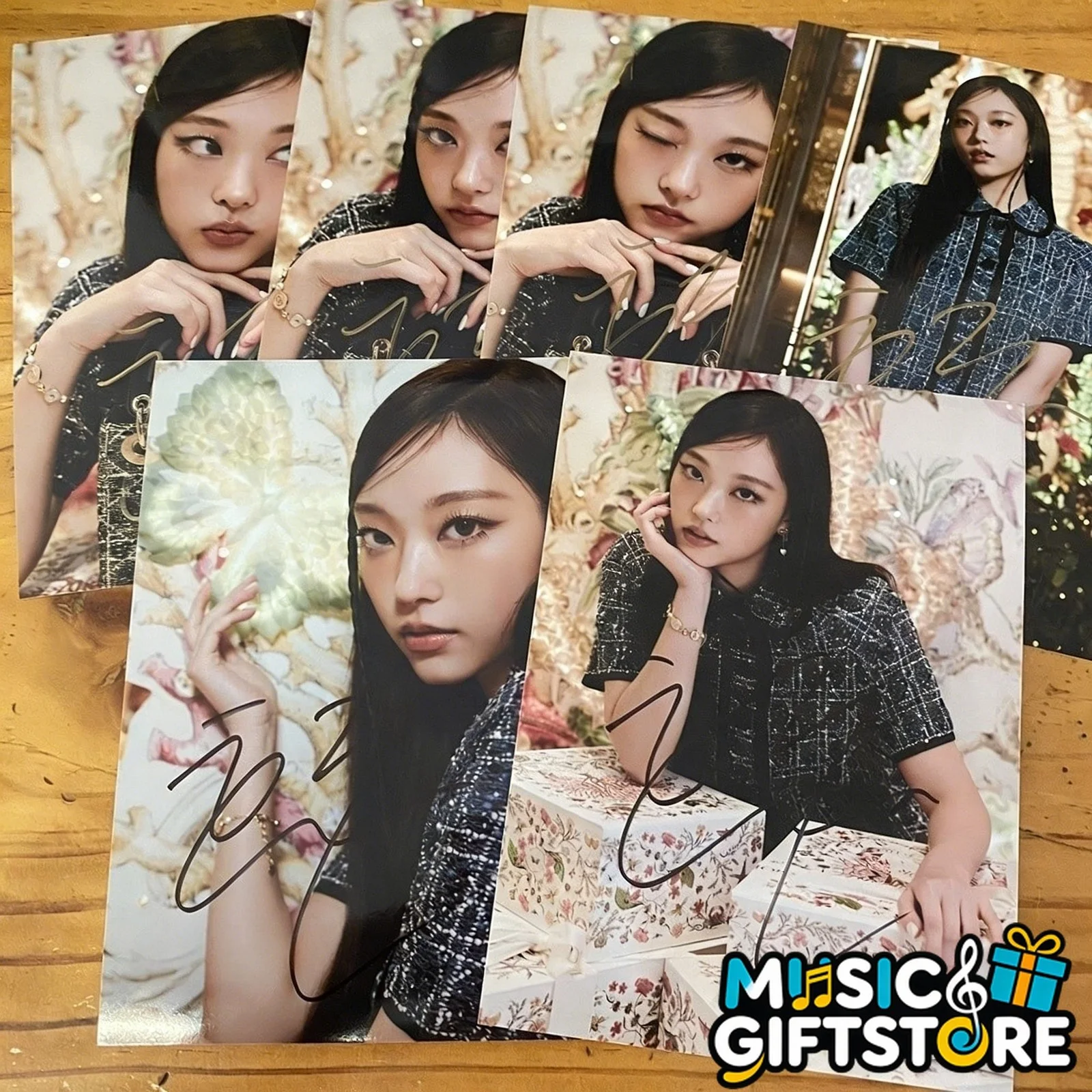 NEWJEANS HAERIN Autographed Signed Photo K-POP Collection 4*6 2025E #MUGS, image 2