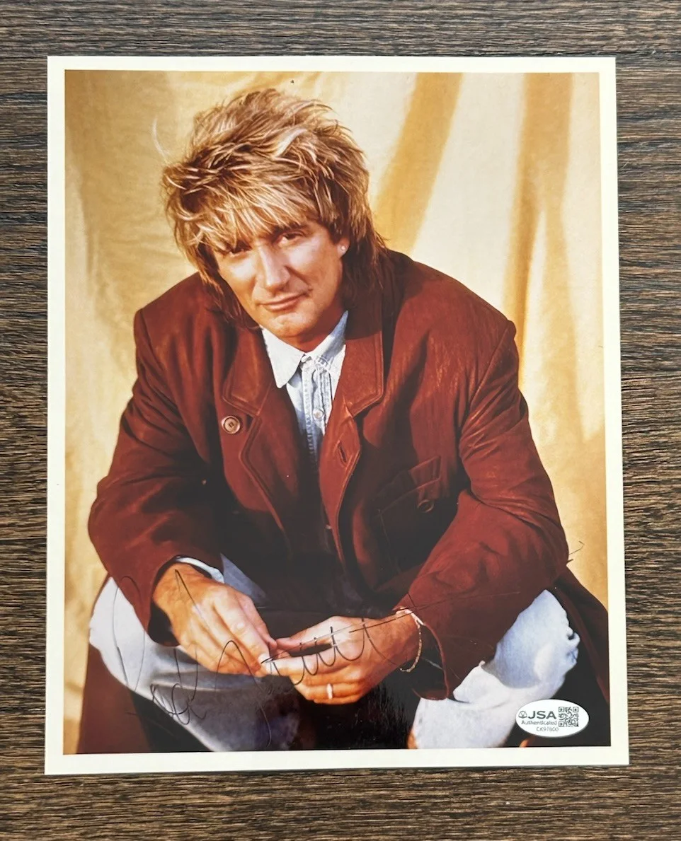 Rod Stewart — ROD STEWART SIGNED AUTOGRAPHED COLOR 8X10 PHOTOGRAPH JSA COA, изображение 2
