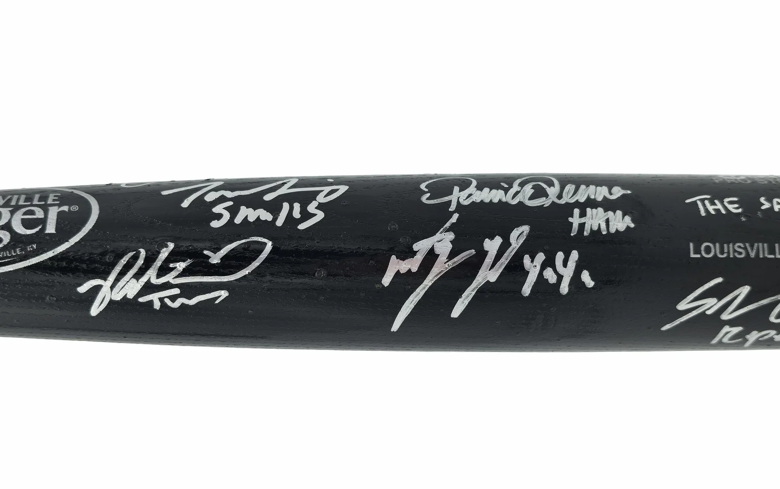 The Sandlot Cast — The Sandlot Movie Cast Auto Black L Slugger Baseball Bat 8 Sigs Beckett Witness, изображение 3