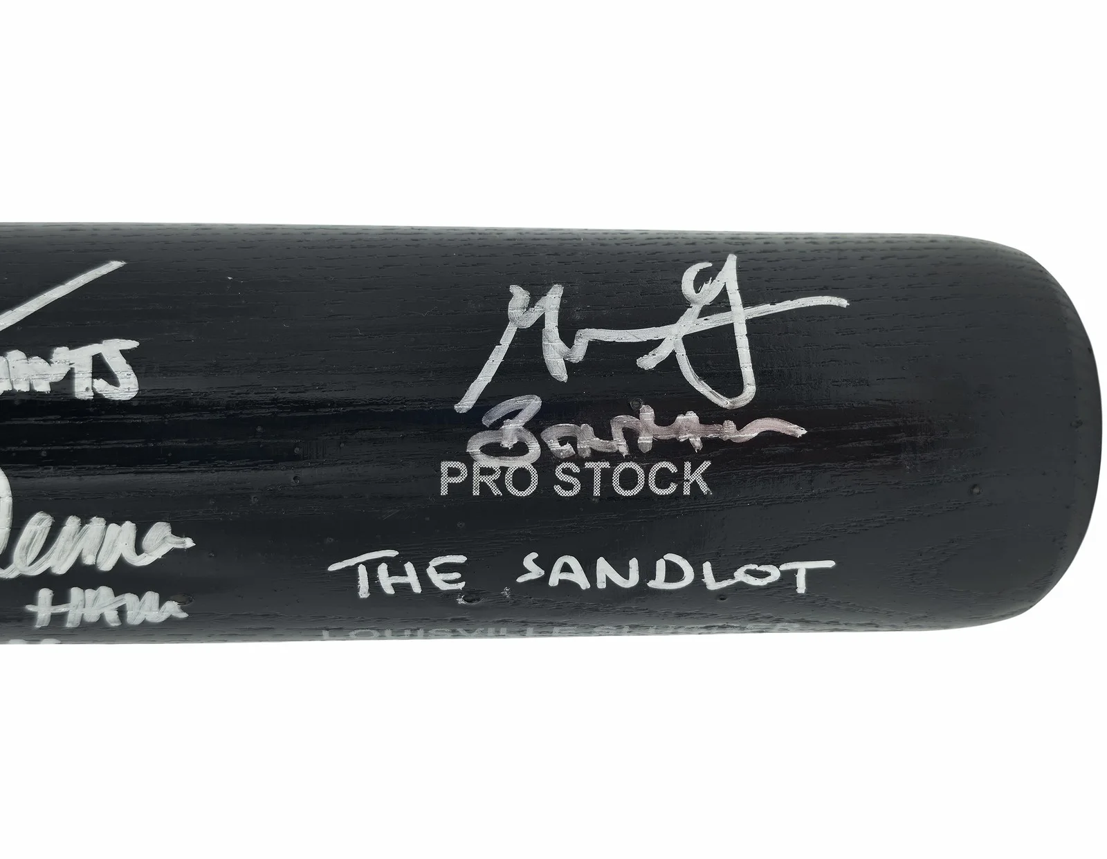 The Sandlot Cast — The Sandlot Movie Cast Auto Black L Slugger Baseball Bat 8 Sigs Beckett Witness, изображение 5