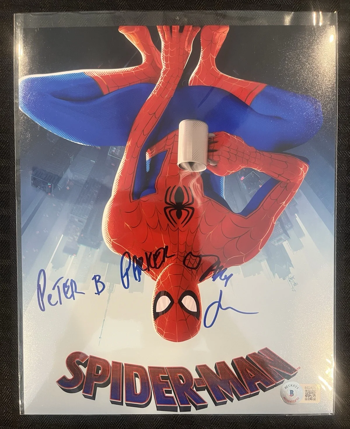 Jake Johnson — Jake Johnson Signed Spider-Man Spider-Verse 8x10 Photo Beckett BAS Autograph