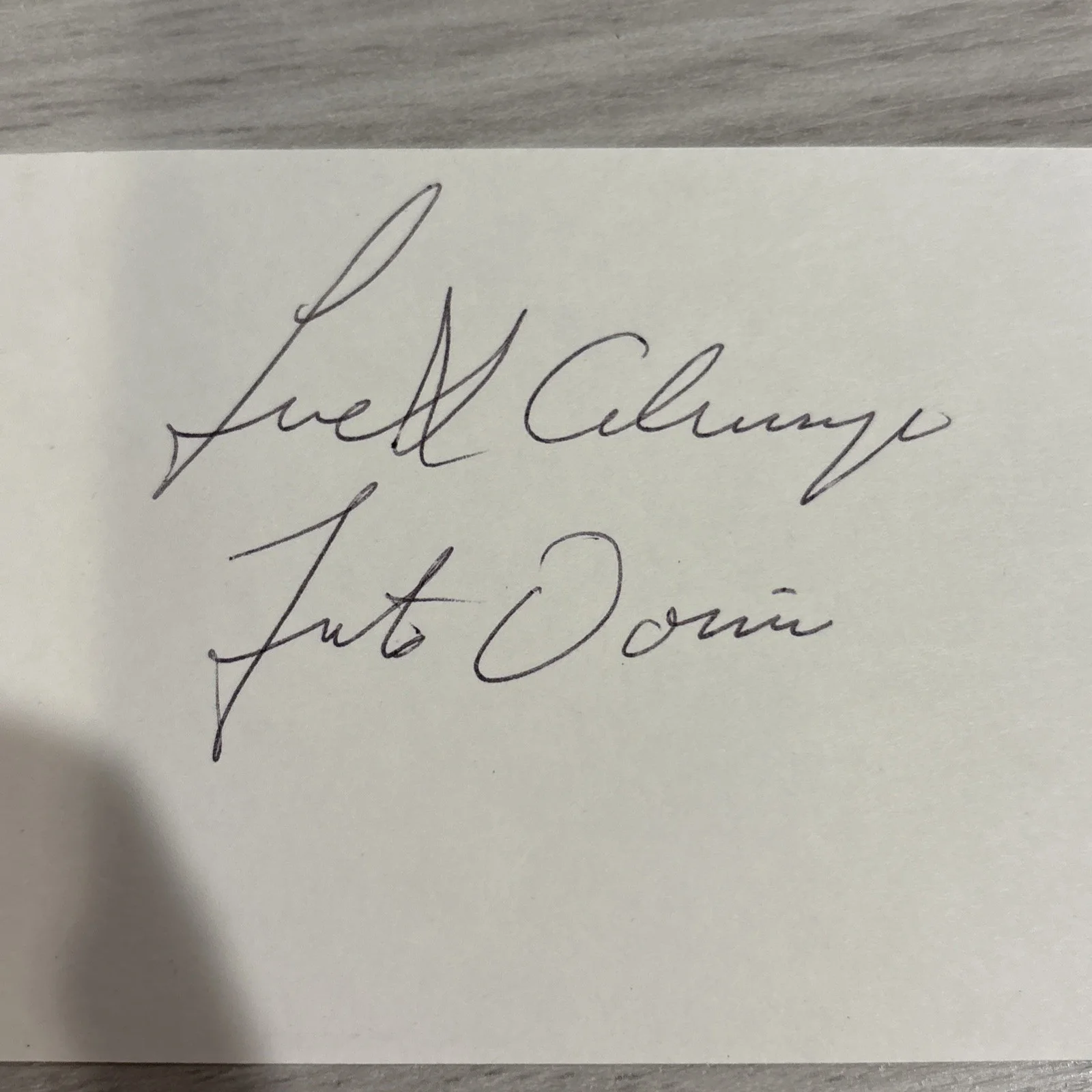 FATS DOMINO SIGNED 3x5 INDEX CARD AUTOGRAPH, image 2