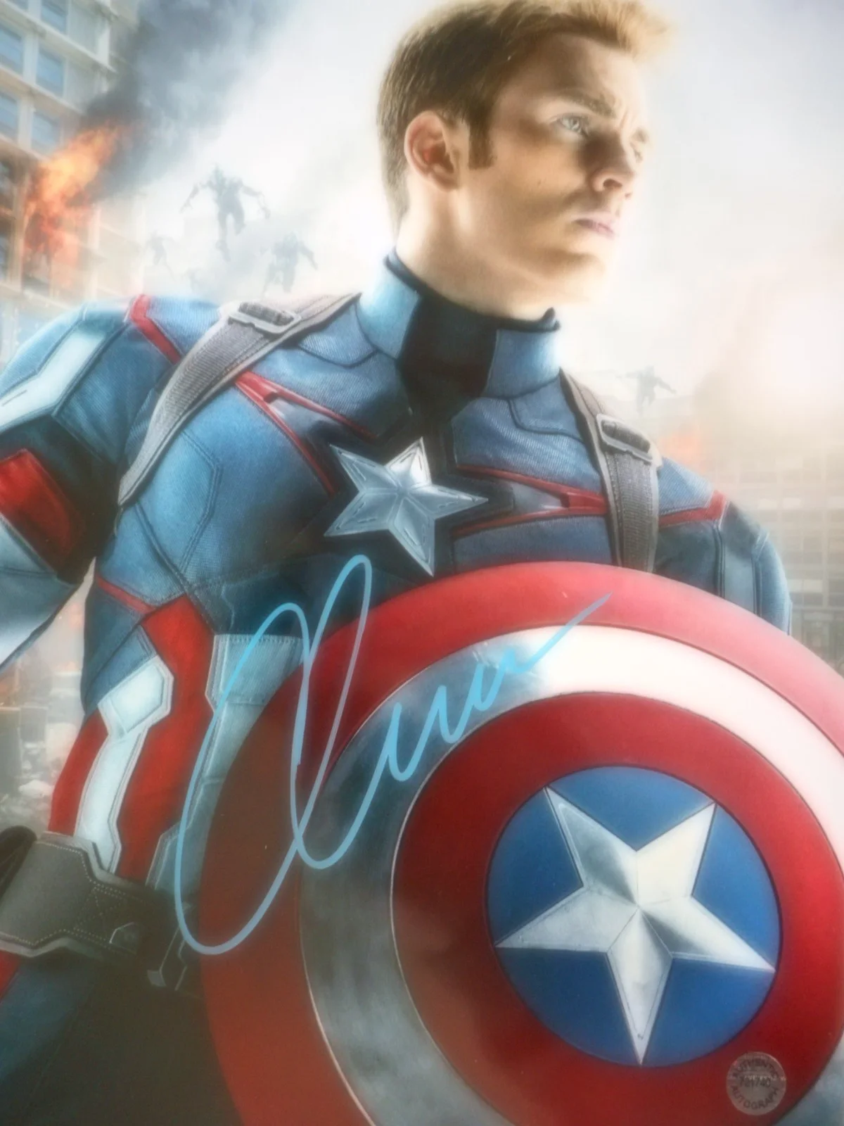 Chris Evans — Chris Evans signed CAPTAIN AMERICA Winter Soldier 8x10 Photo W/COA # Holo, изображение 4