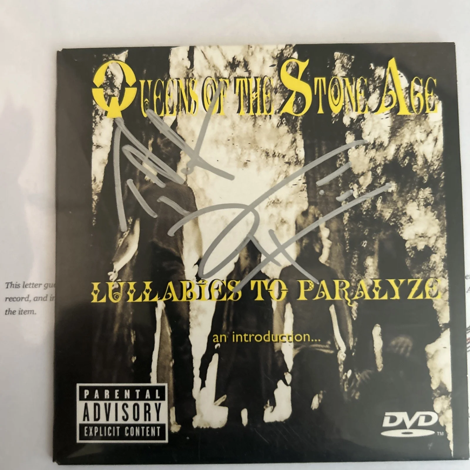 Queens Of The Storage Signed Cd Sleeve Homme Leeuwen COA, image 2