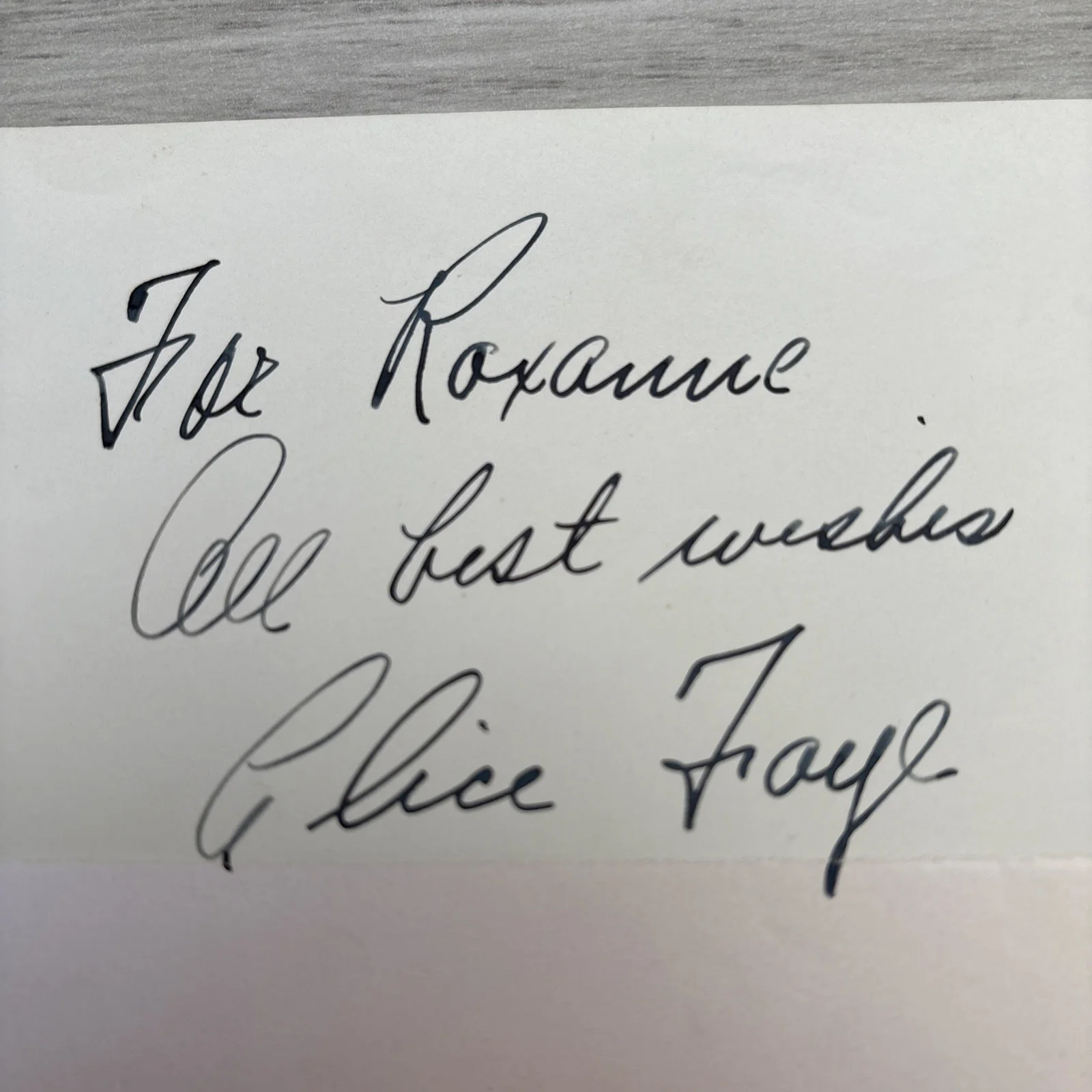 Alice Faye — Alice Faye Signed Paper Autographed signature Actress, изображение 2