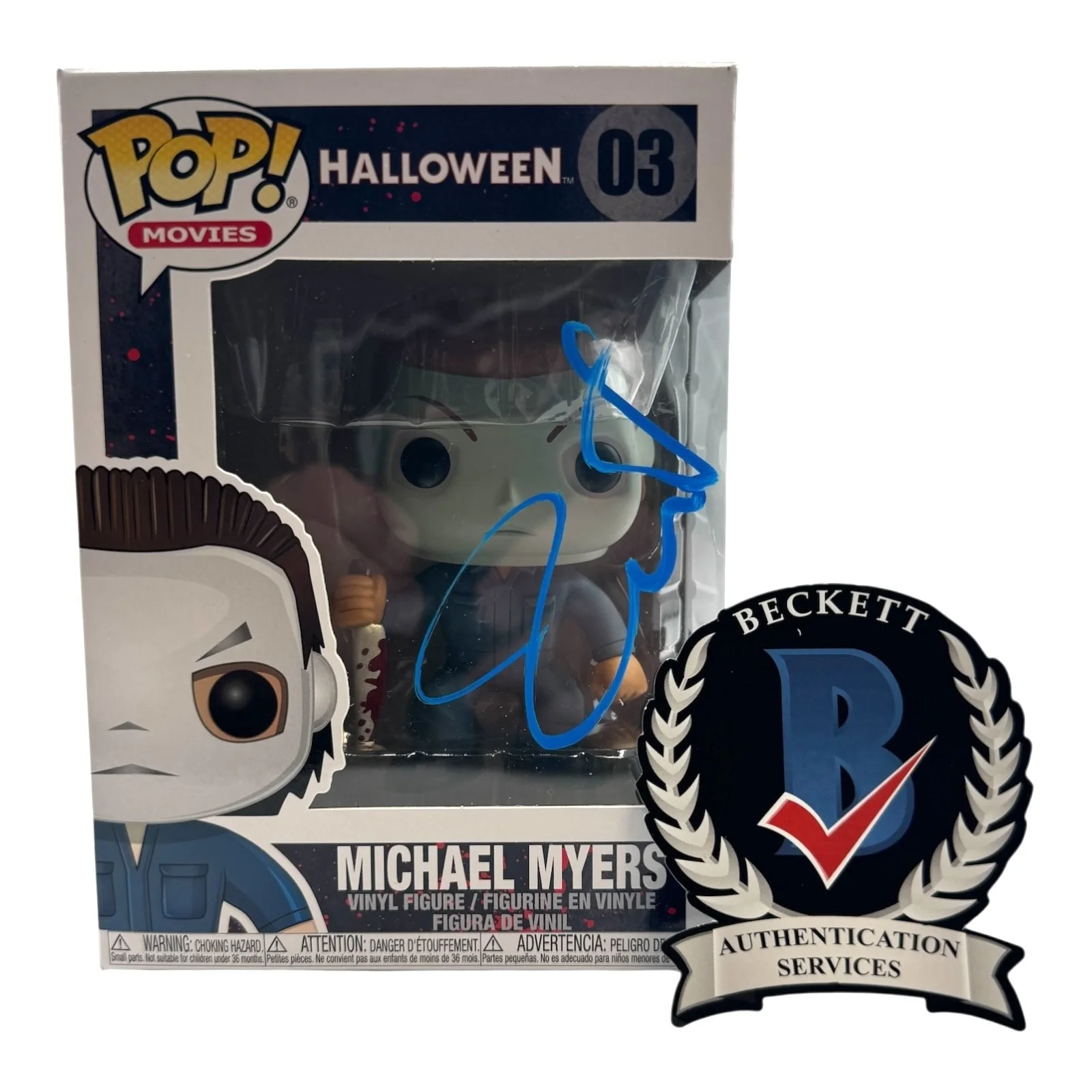 JAMIE LEE CURTIS — JAMIE LEE CURTIS SIGNED AUTOGRAPH HALLOWEEN FUNKO POP 03 BECKETT MICHAEL MYERS