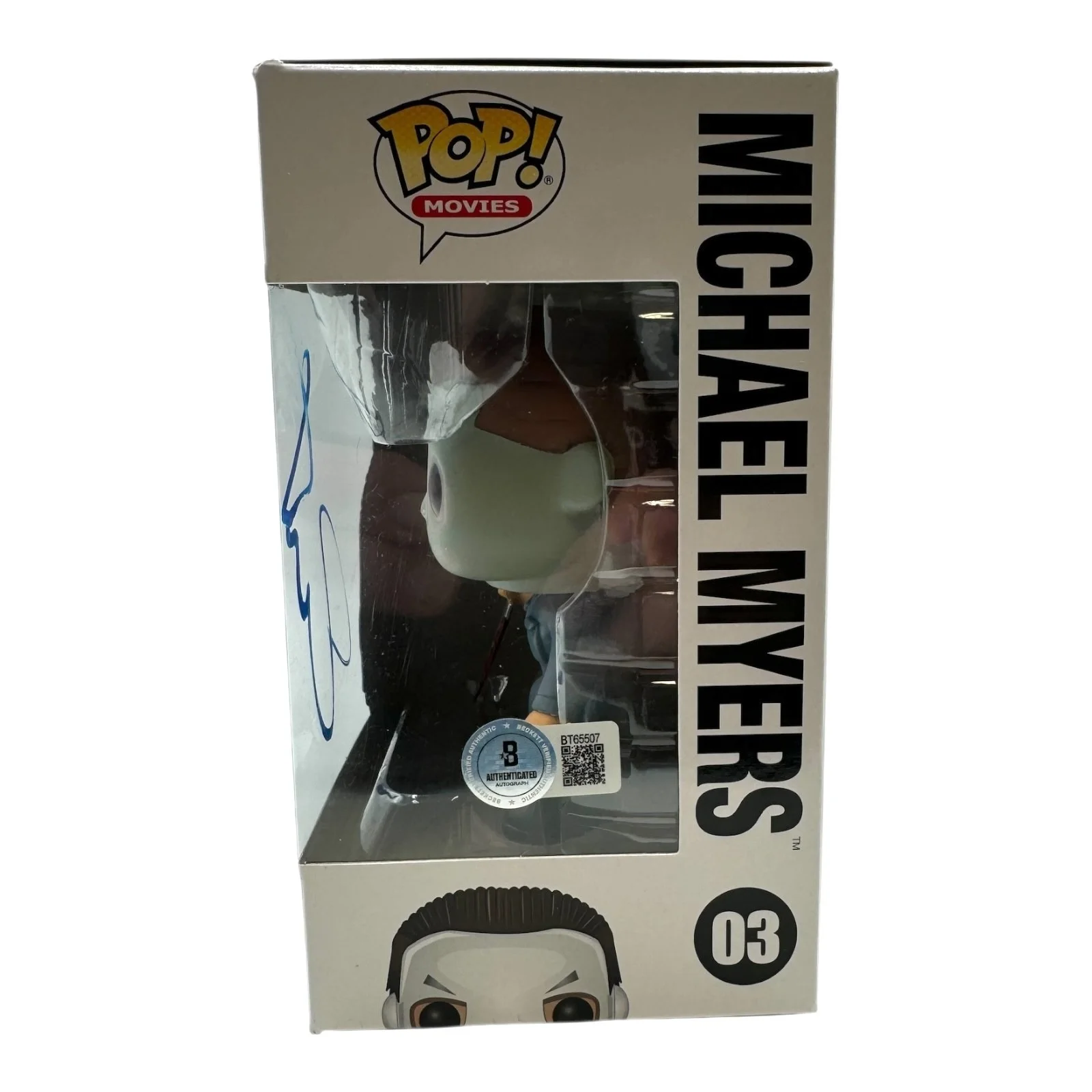 JAMIE LEE CURTIS — JAMIE LEE CURTIS SIGNED AUTOGRAPH HALLOWEEN FUNKO POP 03 BECKETT MICHAEL MYERS, изображение 2