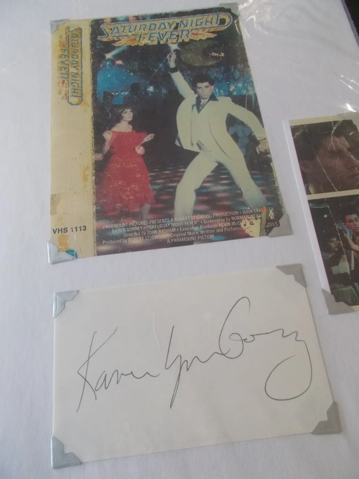 KAREN LYNN GORNEY — KAREN LYNN GORNEY SIGNED INDEX CARD SATURDAY NIGHT FEVER ACTOR IN VGT COND