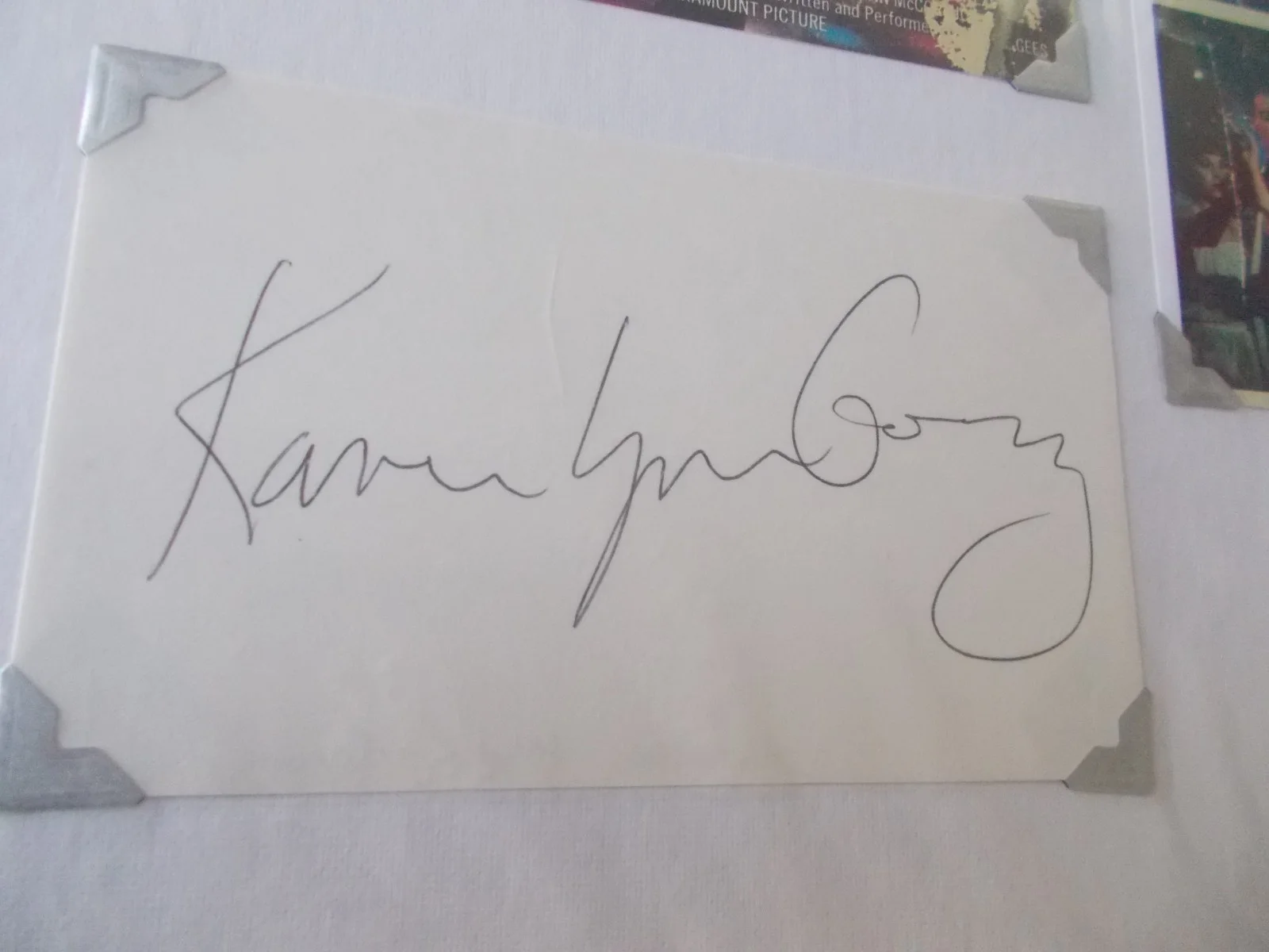 KAREN LYNN GORNEY — KAREN LYNN GORNEY SIGNED INDEX CARD SATURDAY NIGHT FEVER ACTOR IN VGT COND, изображение 2