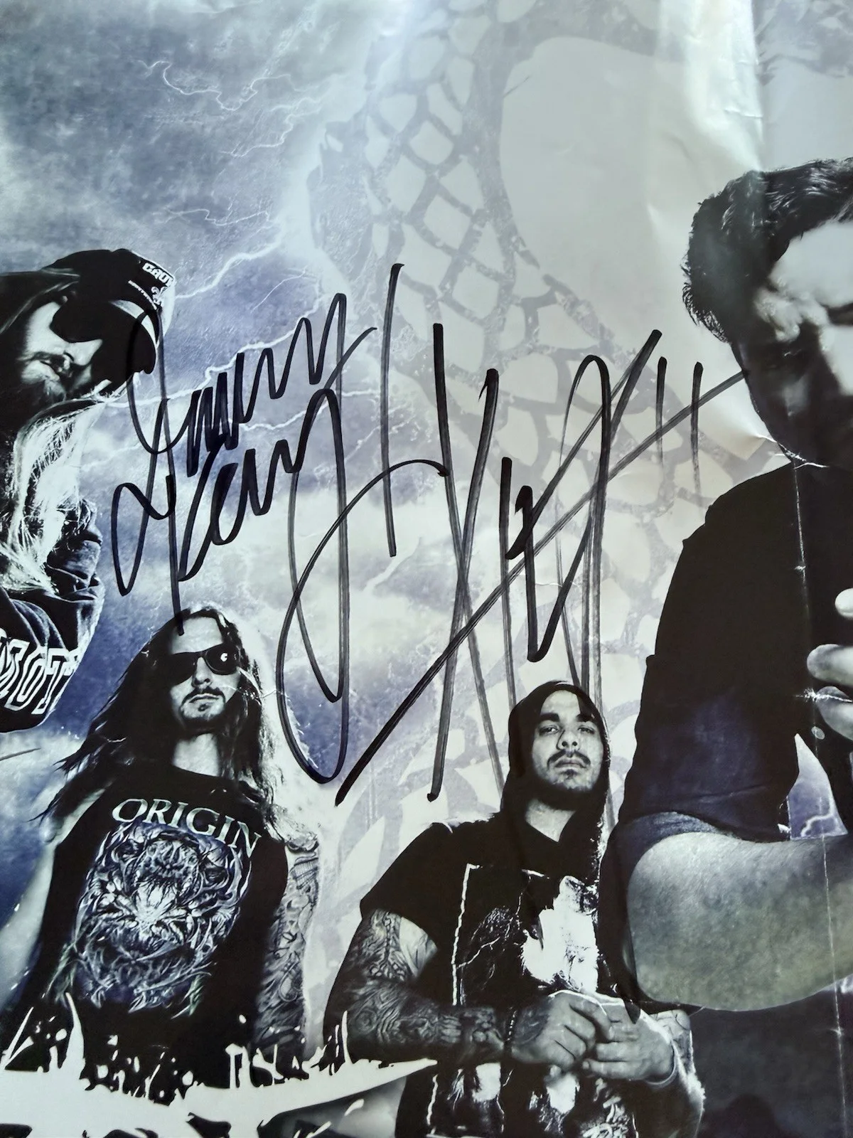 Suicide Silence Rockstar Energy Mayhem Festival Poster Signed 23.5x18” Damaged, изображение 3