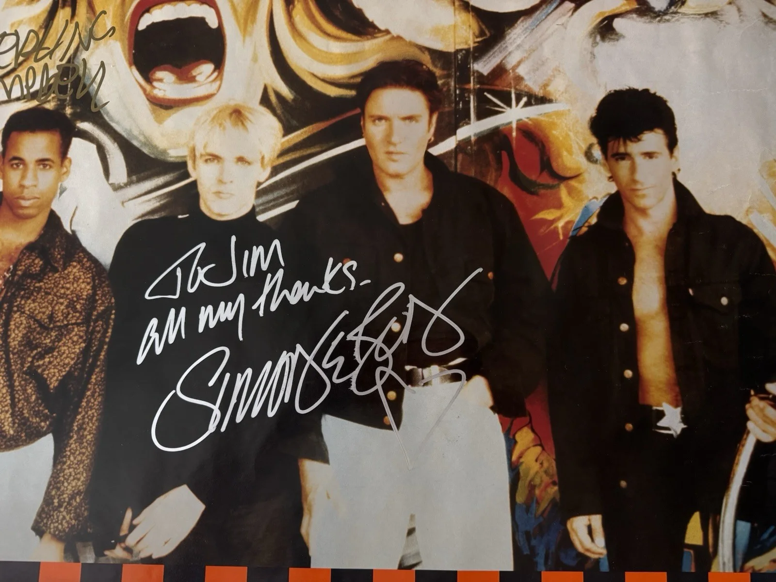 Duran Duran Liberty Original Autographed Music Poster Signed by Band Members, image 4