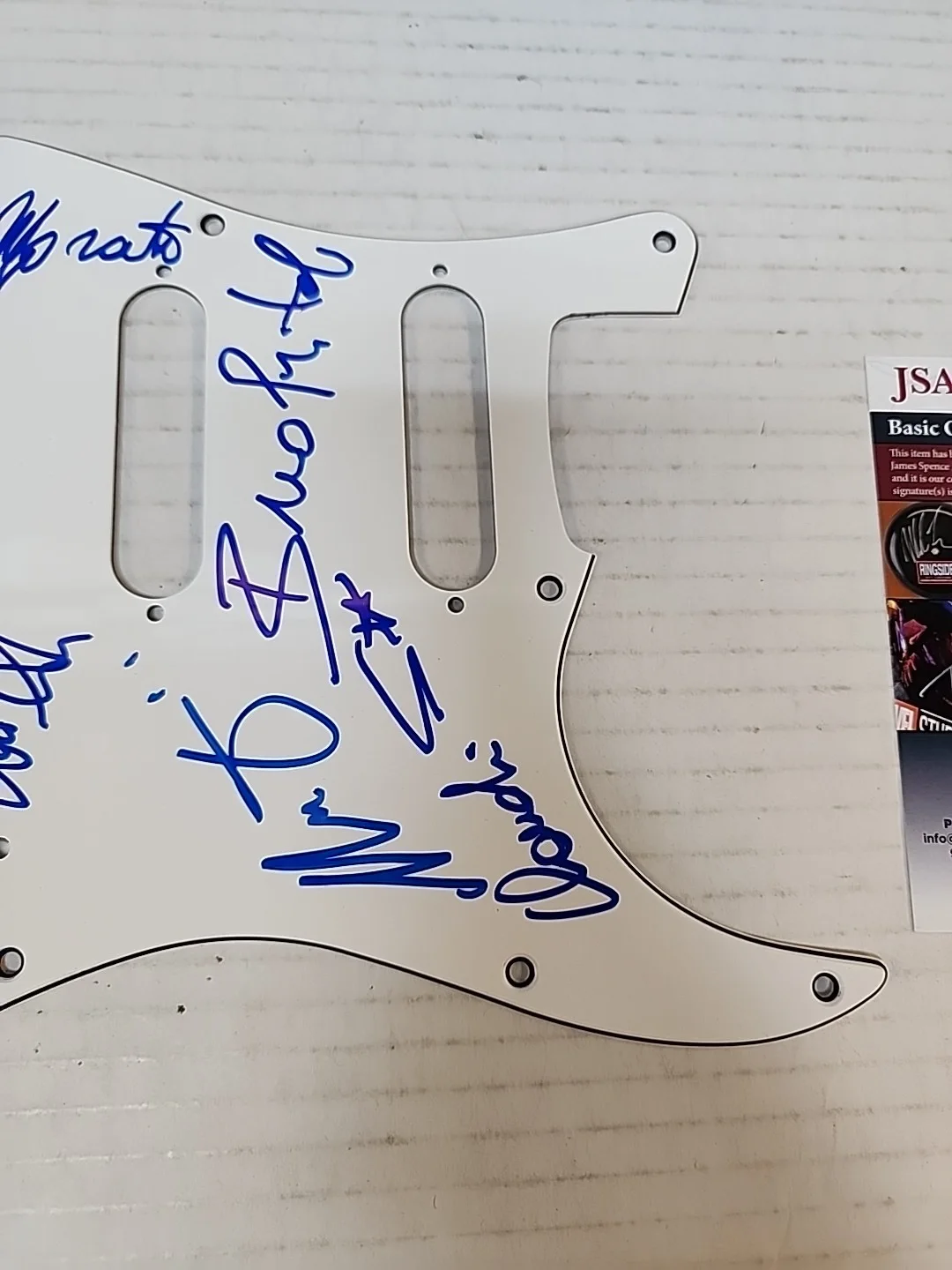 Electric Guitar Pickguard Signed By The Band Goblin JSA Authenticated Suspiria, изображение 3