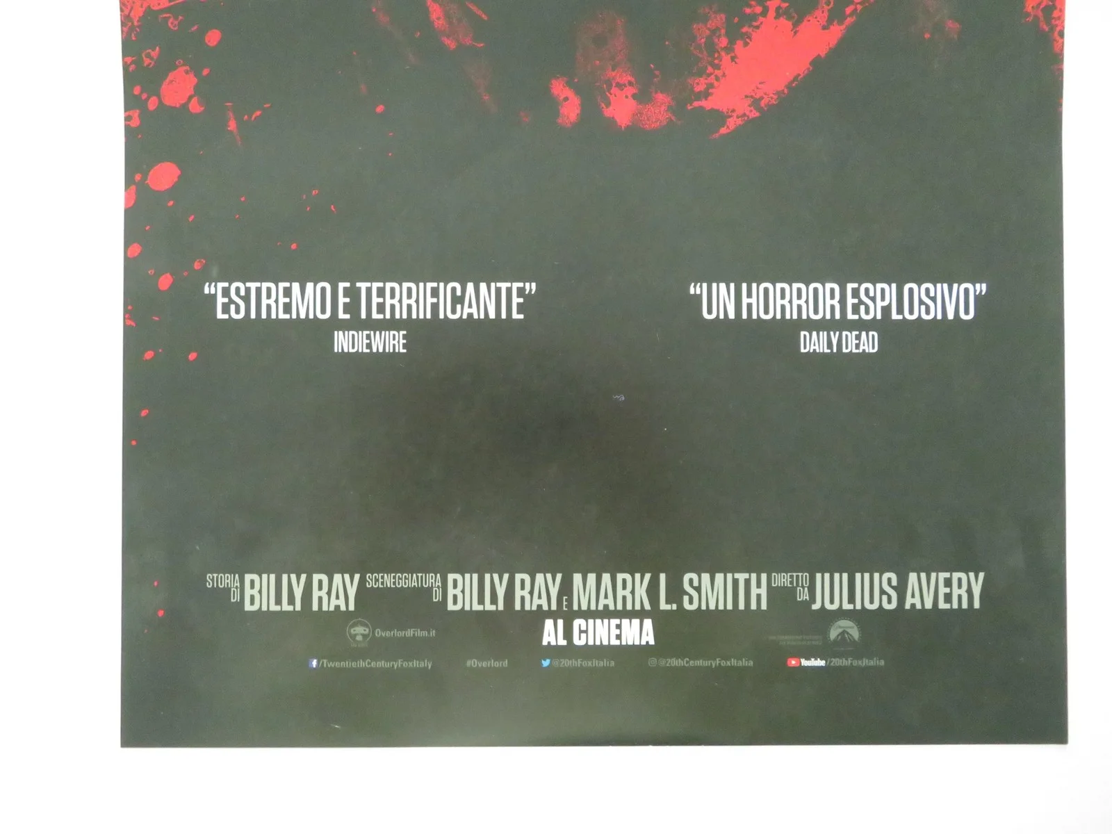 Overlord ITALIAN LOCANDINA POSTER Jovan Adepo Wyatt Russell 2018, изображение 4