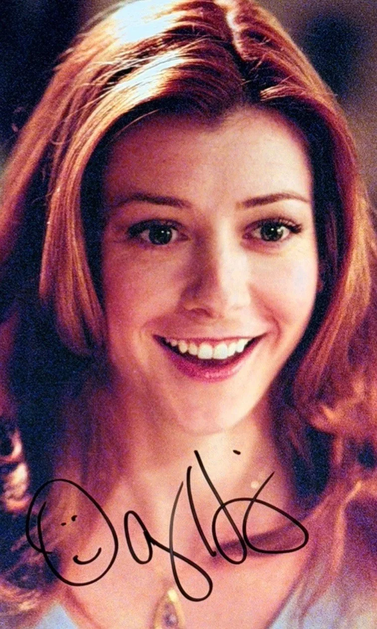 Alyson Hannigan — Alyson Hannigan Signed 8x10 Photo Buffy the Vampire Slayer Singing Spaniel COA, изображение 2