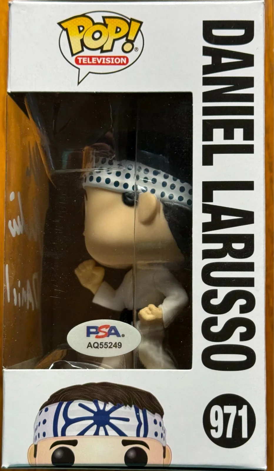 RALPH MACCHIO — RALPH MACCHIO SIGNED COBRA KAI DANIEL LARUSSO FUNKO POP 971 PSA/DNA CERT, image 2