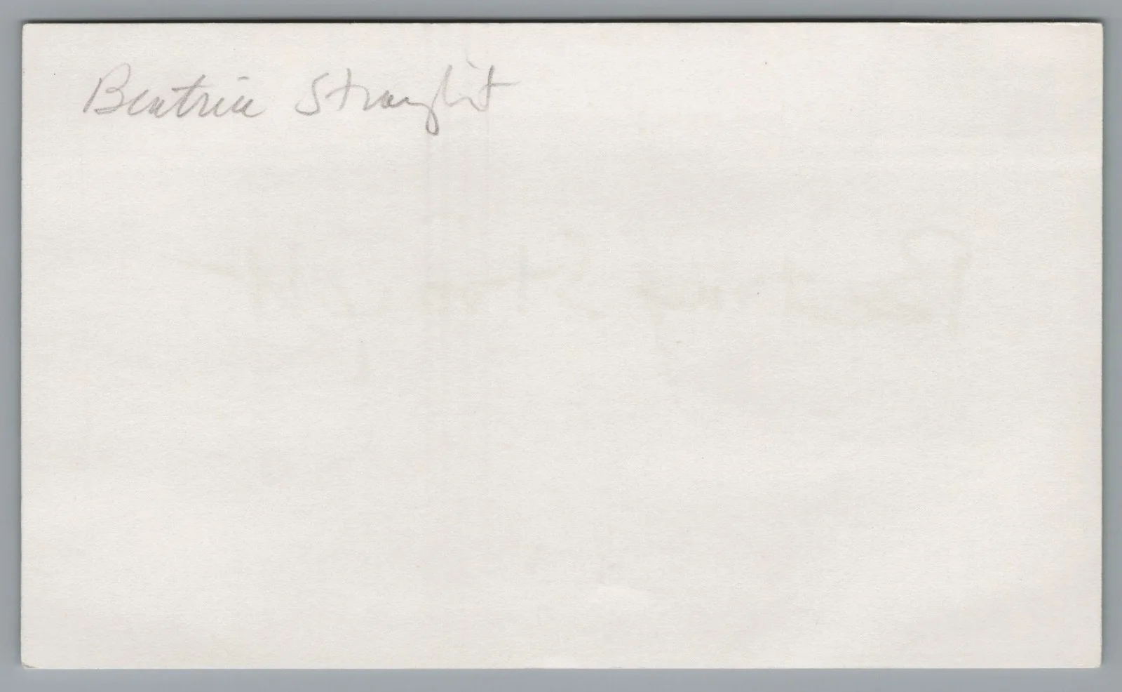 Beatrice Straight — Beatrice Straight Signed 3x5 Index Card Network Autographed, image 2
