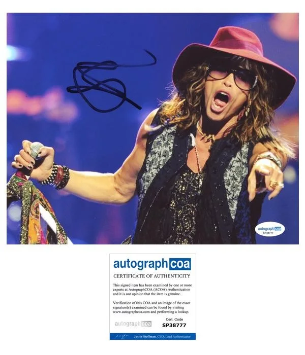Steven Tyler — Steven Tyler "Aerosmith" Frontman AUTOGRAPH Signed Autographed 8x10 Photo E ACOA