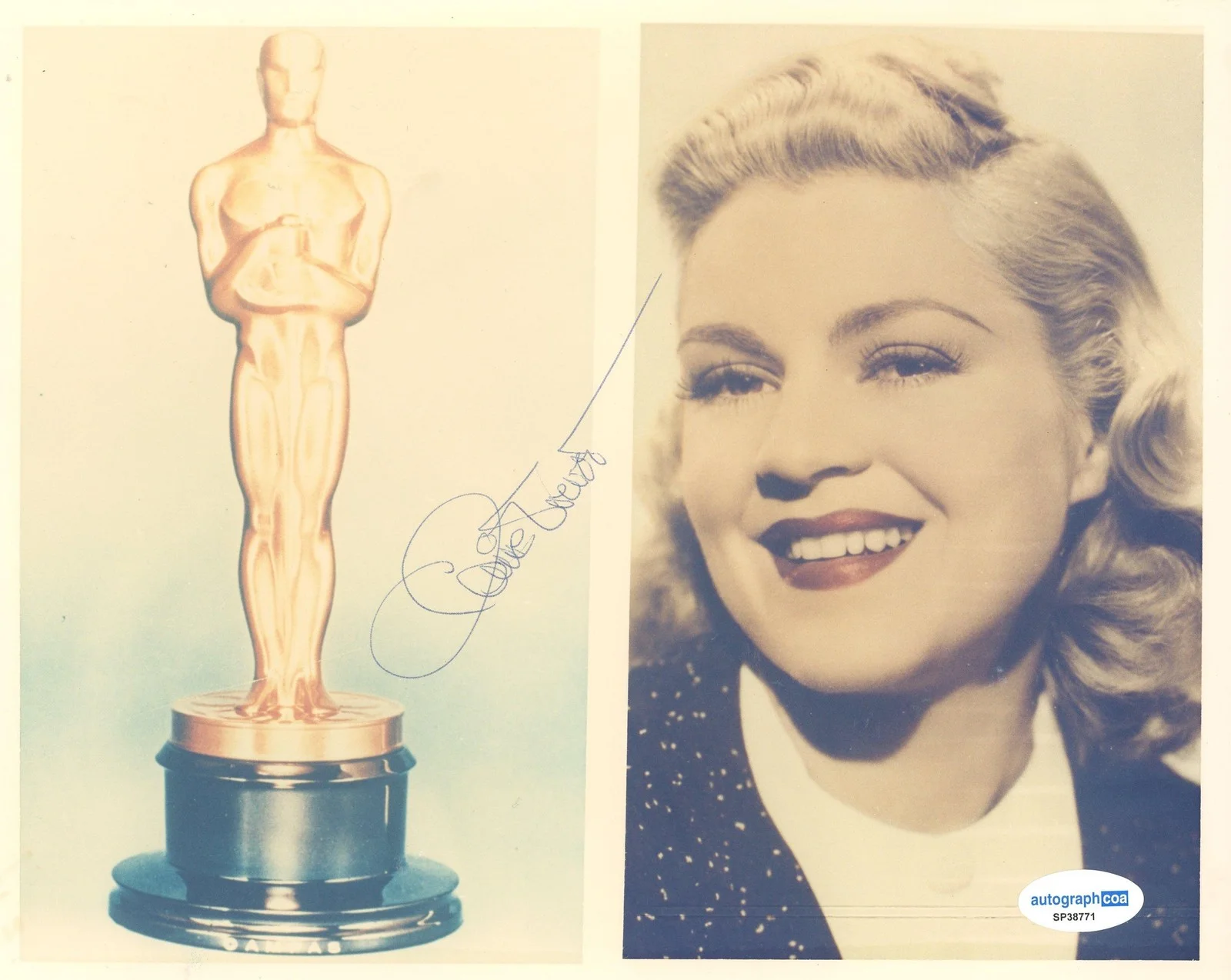 Claire Trevor — Claire Trevor "Key Largo" Oscar Winner AUTOGRAPH Signed 8x10 Photo ACOA, image 2