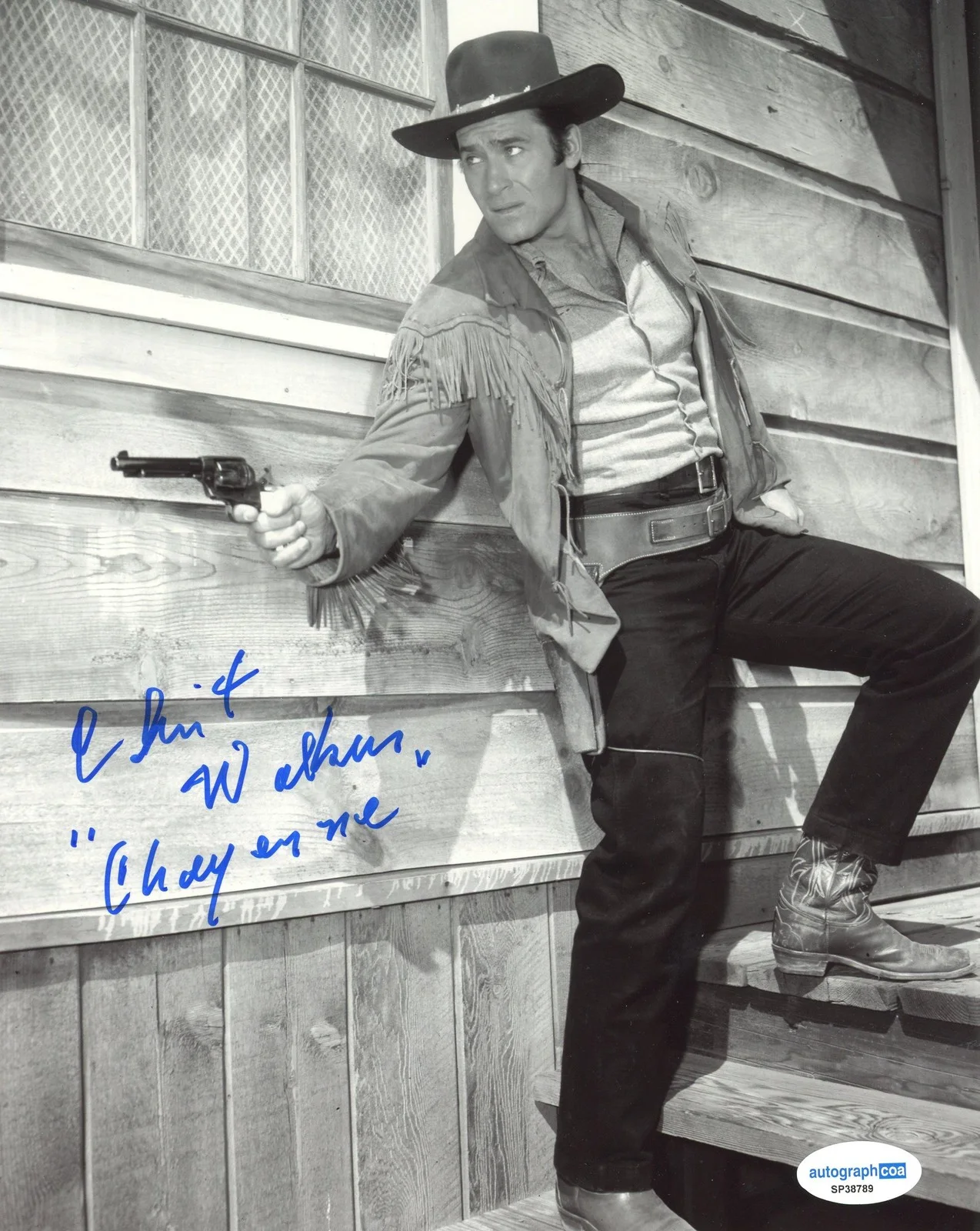 Clint Walker — Clint Walker "Cheyenne" AUTOGRAPH Signed 'Cheyenne Bodie' 8x10 Photo ACOA, изображение 2