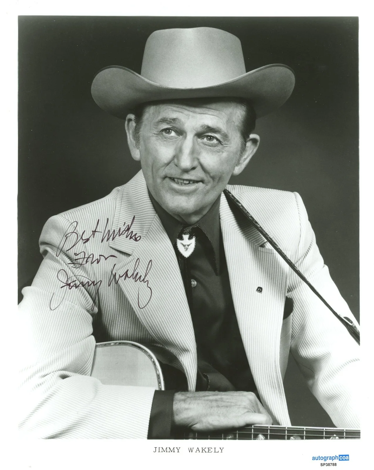 Jimmy Wakely — Jimmy Wakely "Slippin' Around" Country Singer AUTOGRAPH Signed 8x10 Photo ACOA, изображение 2