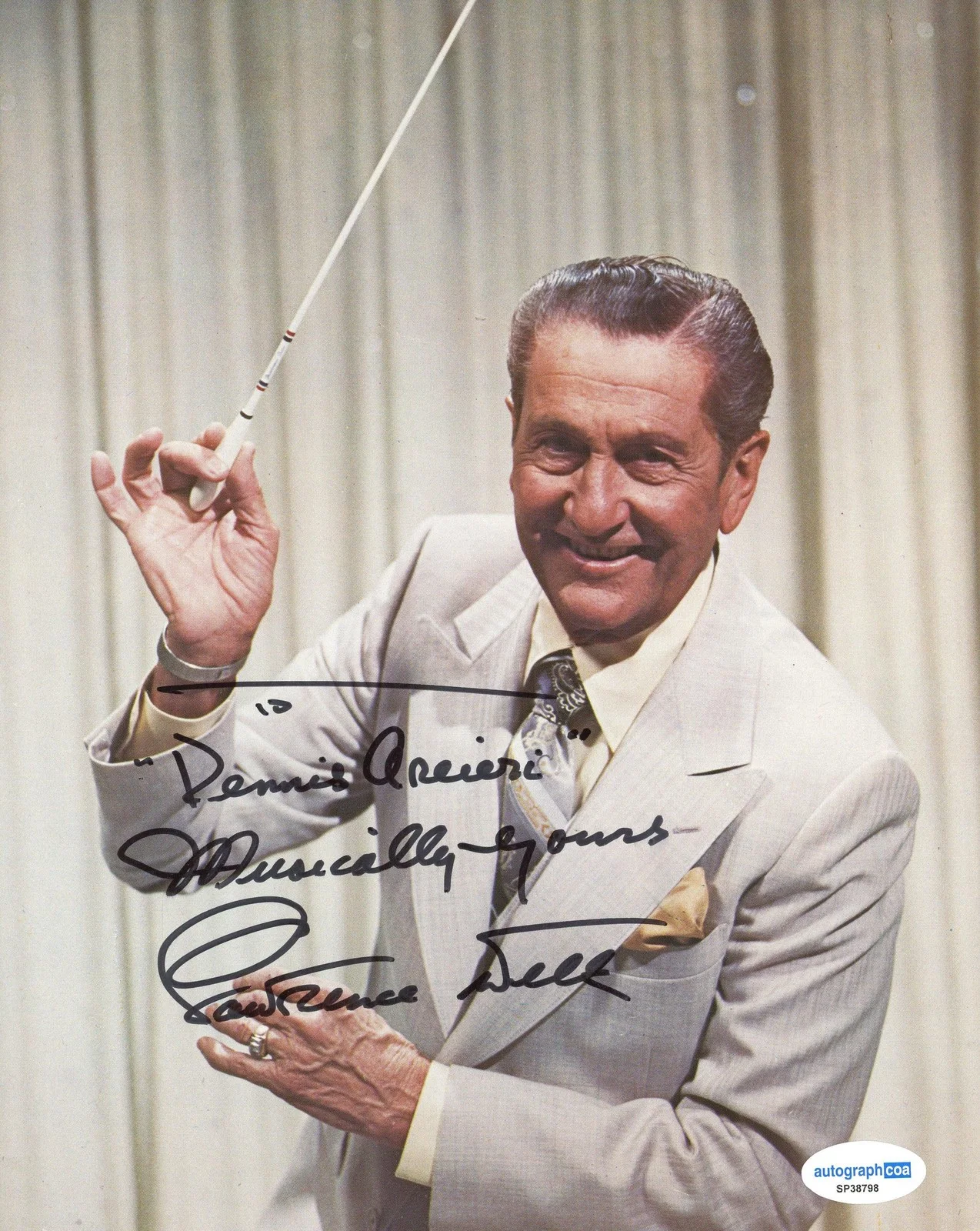 Lawrence Welk — Lawrence Welk "The Lawrence Welk Show" AUTOGRAPH Signed Personalized 8x10 Photo, image 2