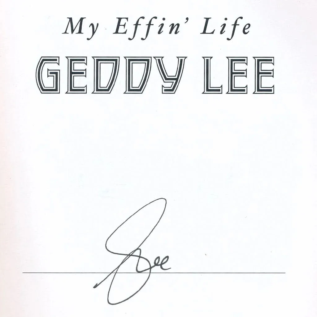 Geddy Lee MY EFFIN LIFE Signed First Edition Hardcover Book, изображение 2