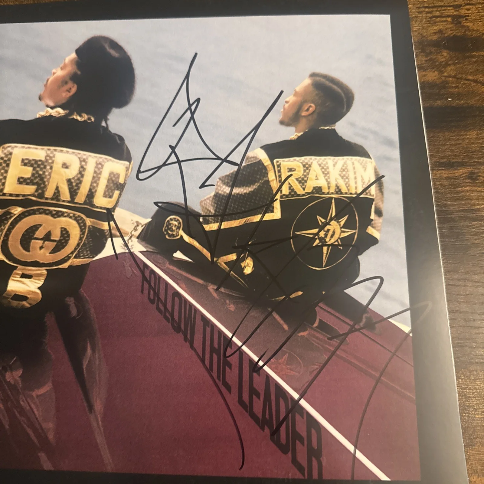 RAKIM THE GOD SIGNED Follow The Leader ALBUM VINYL RECORD BECKETT Coa, изображение 2