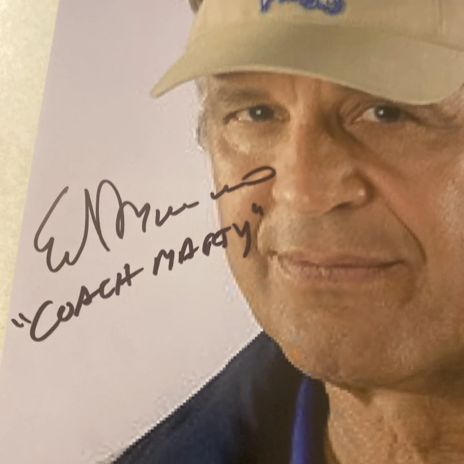 Ed Marinaro — Ed Marinaro Auto Color 8x10 Coach Marty Blue Mountain State Vikings, image 2