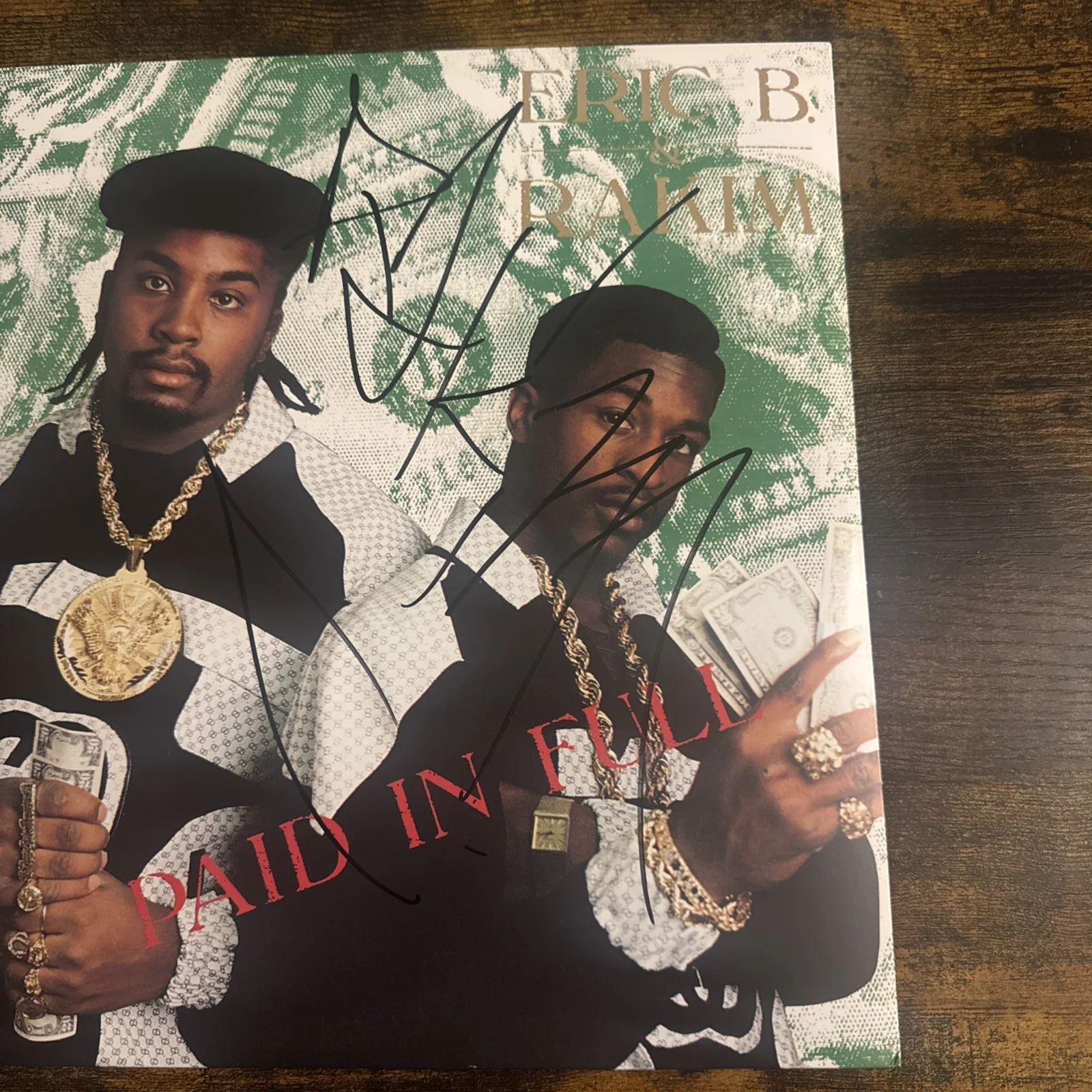 RAKIM THE GOD SIGNED Paid In Full ALBUM VINYL RECORD BECKETT Coa, изображение 2